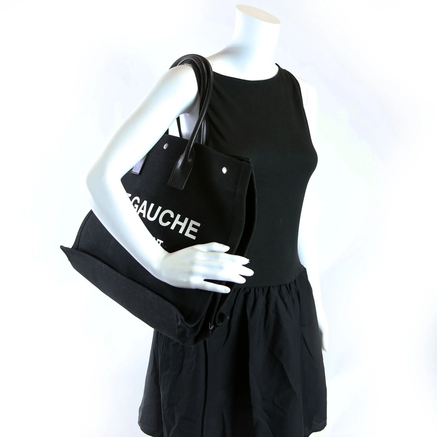 Rive Gauche Tote Bag Black - Image 15