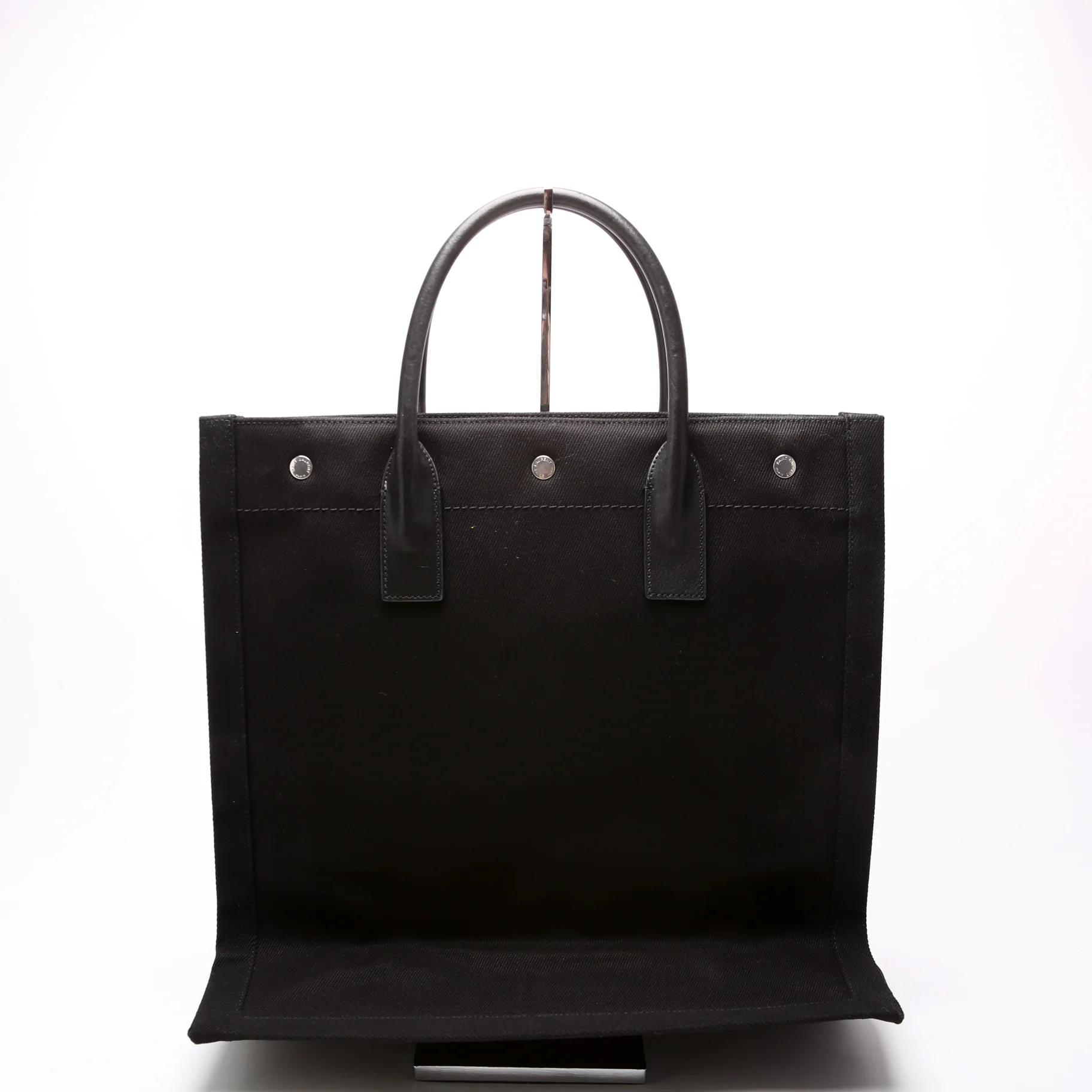 Rive Gauche Vertical Tote Bag Black - Image 3