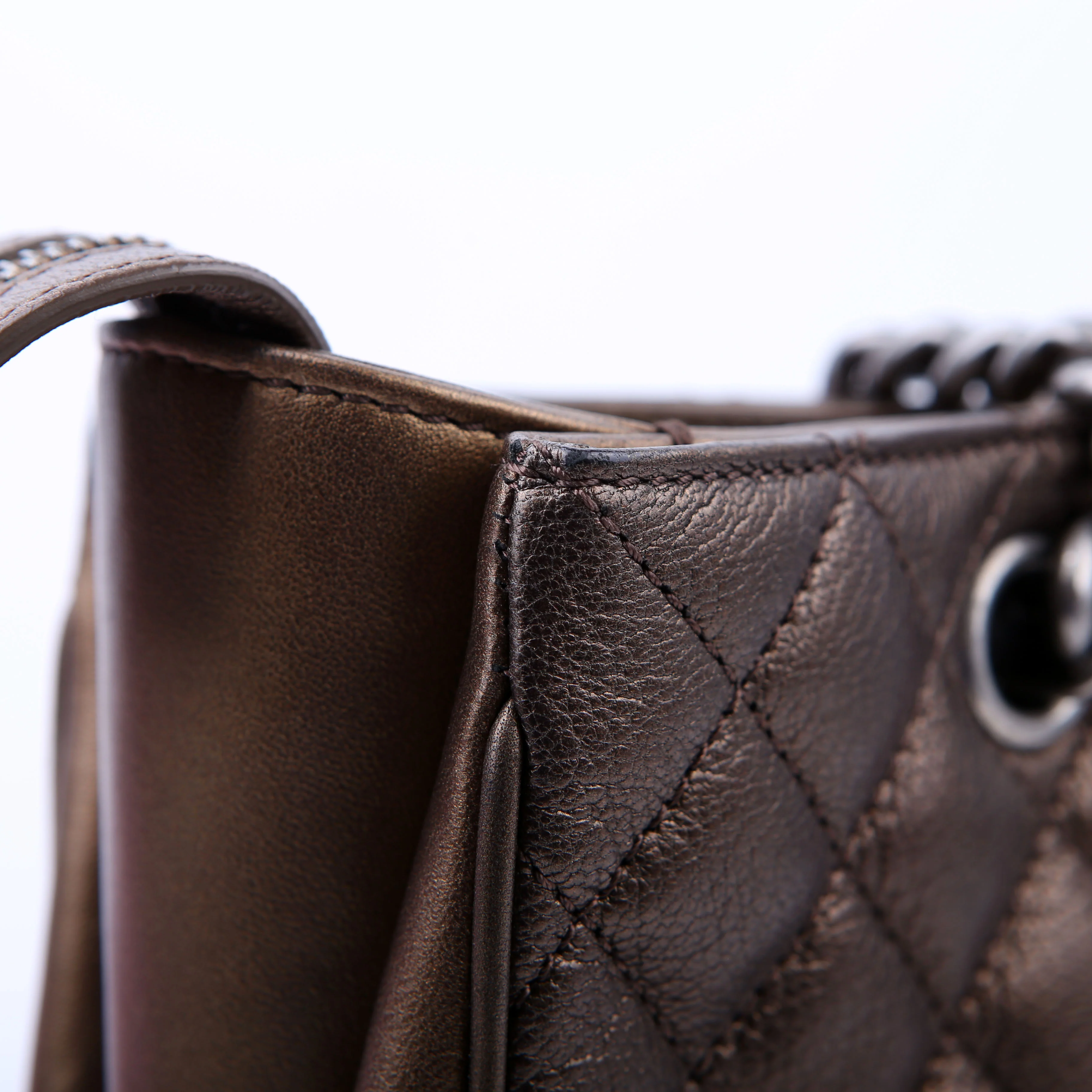 Rock in Rome Quilted Caviar Tote 23M Bronze - Image 13