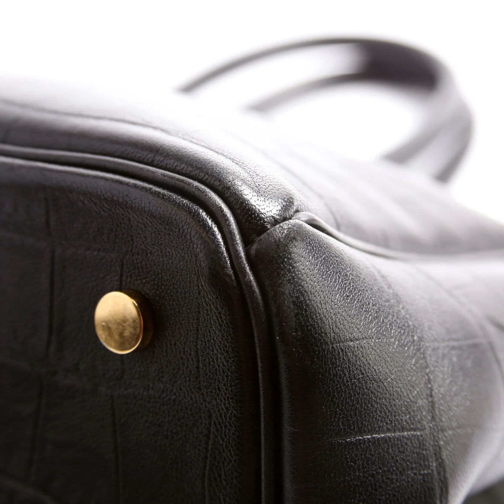 Rocking Horse Tote Crocodile Embossed Medium Black - Image 10