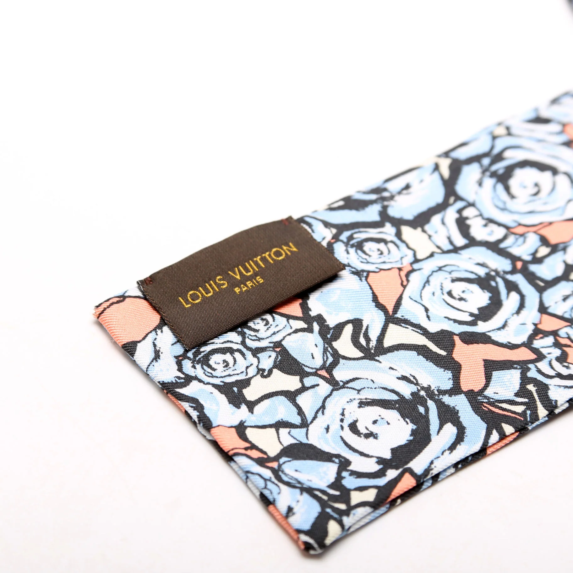 Rock'N'Roses Bandeau Silk Scarf Blue/Multi - Image 3
