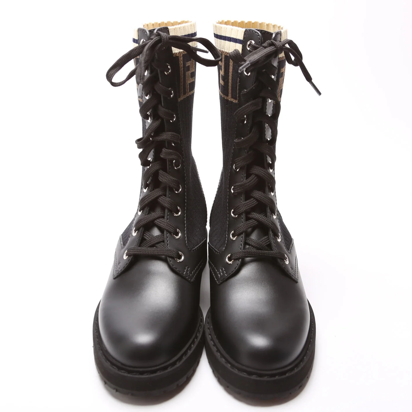 Rockoko Combat Boots Size 35 Black - Image 2