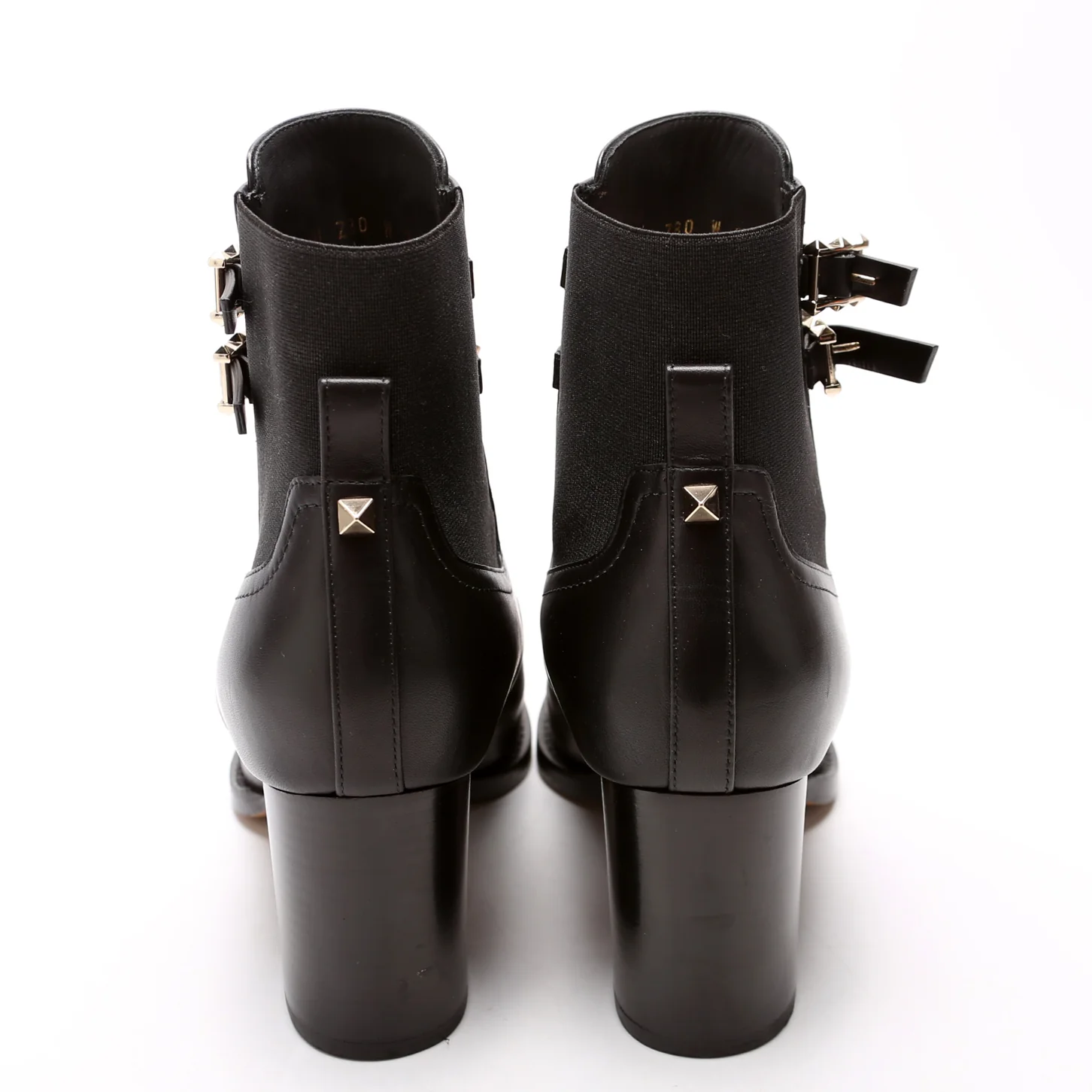 Rockstud Ankle Boot Calfskin Size 38 Black - Image 3