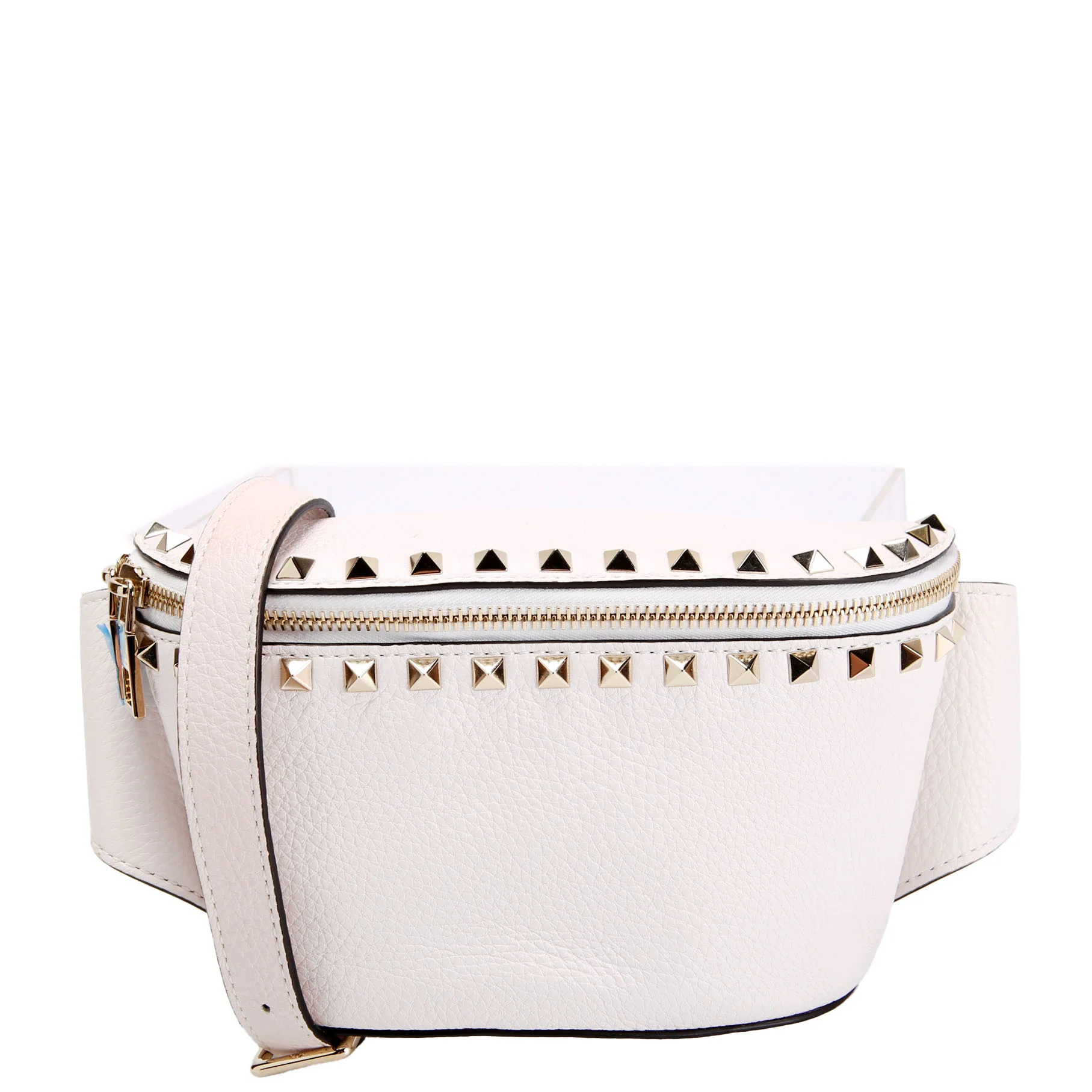 Rockstud Belt Bag White
