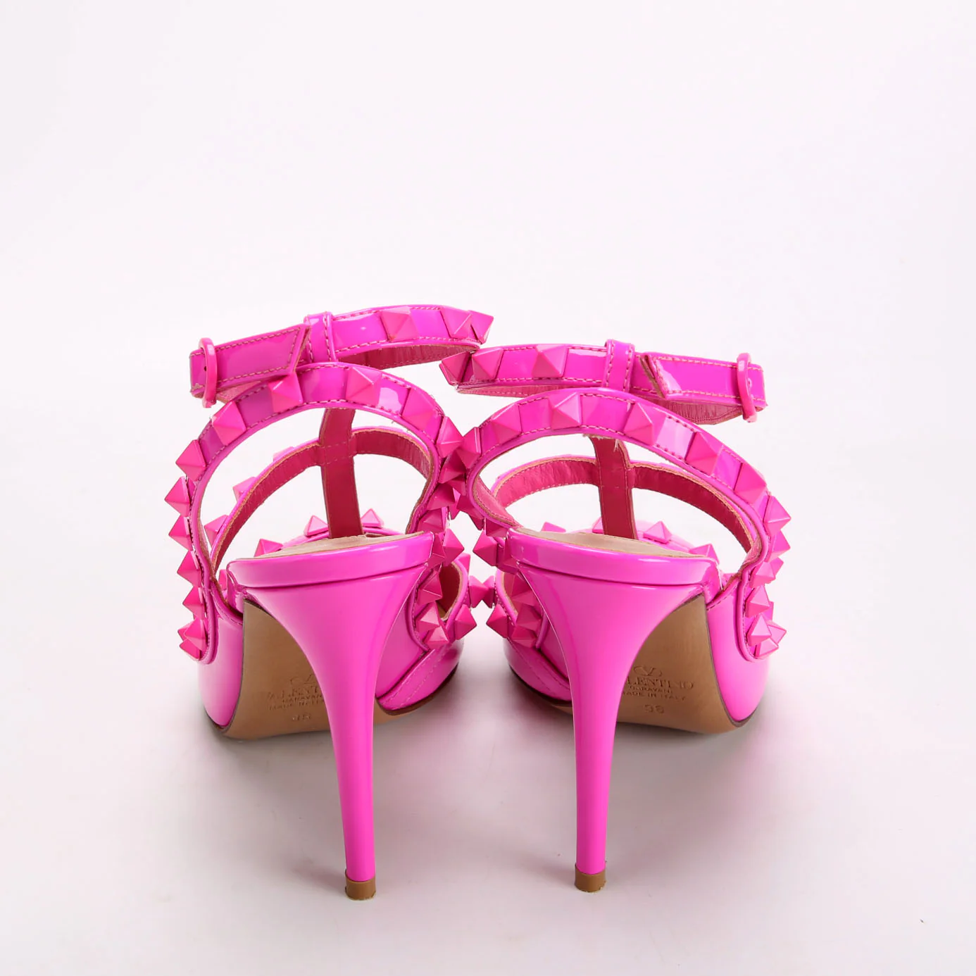 Rockstud Caged Heels Size 36 Pink - Image 4