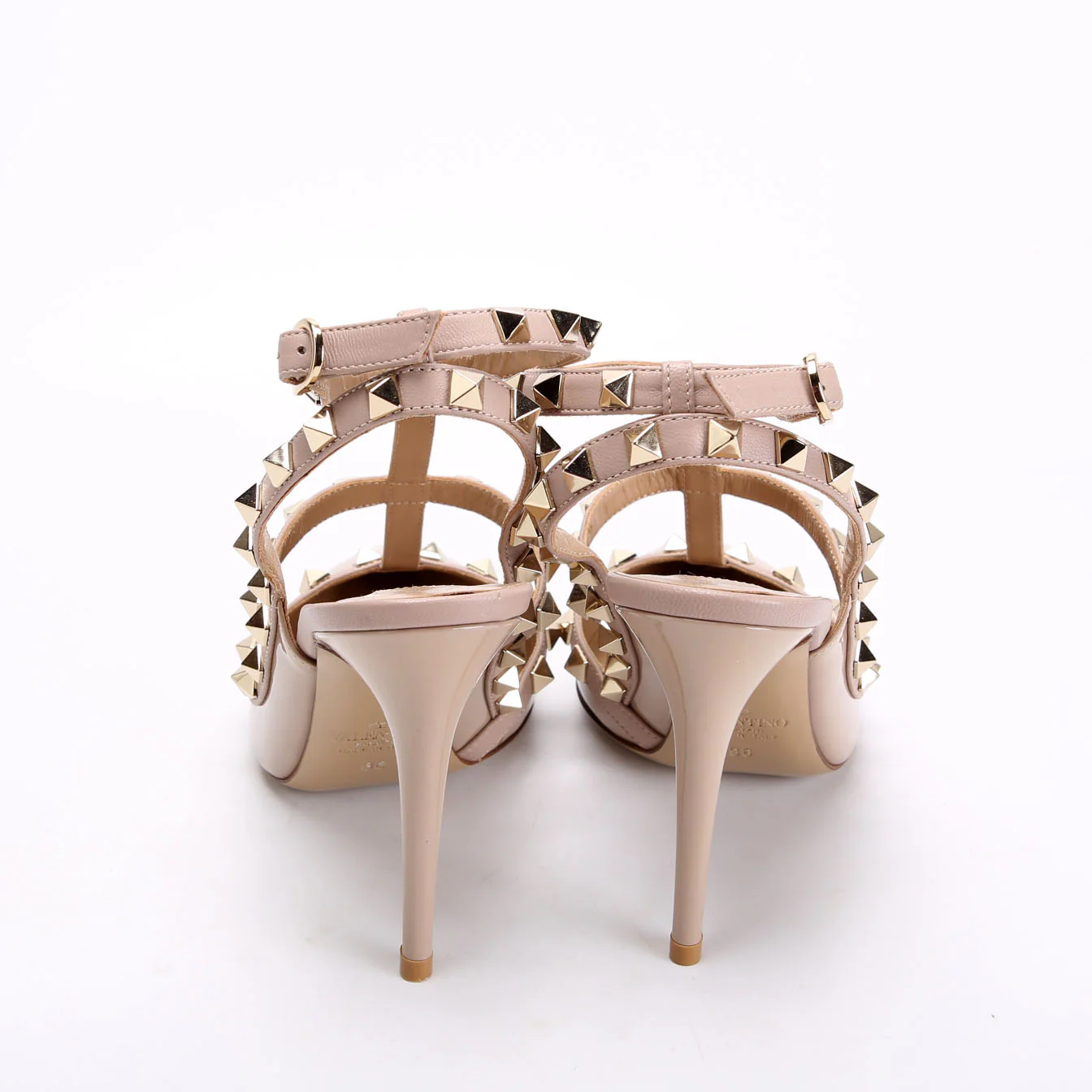 Rockstud Caged Heels Size 36 Taupe - Image 4