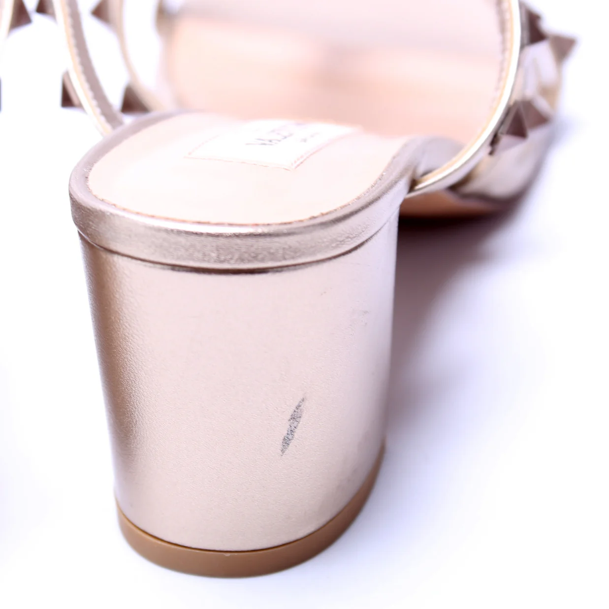 Rockstud Caged Sandals Size 36.5 Gold - Image 6