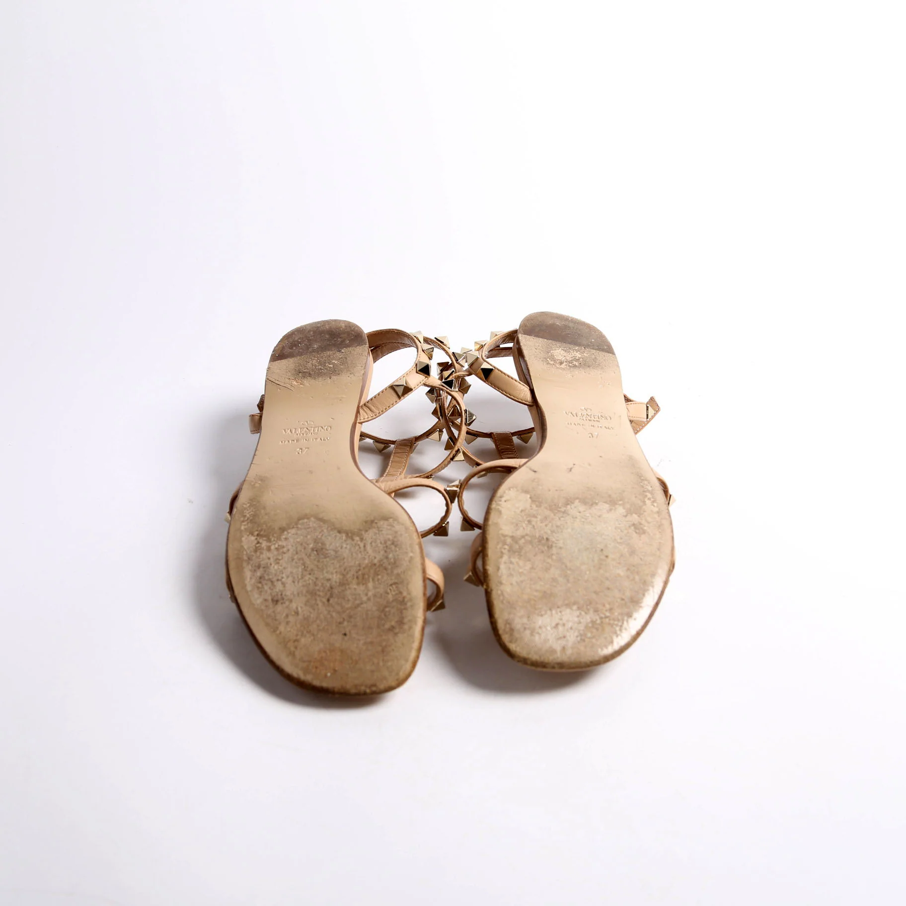 Rockstud Caged Sandals Size 37 Nude - Image 7