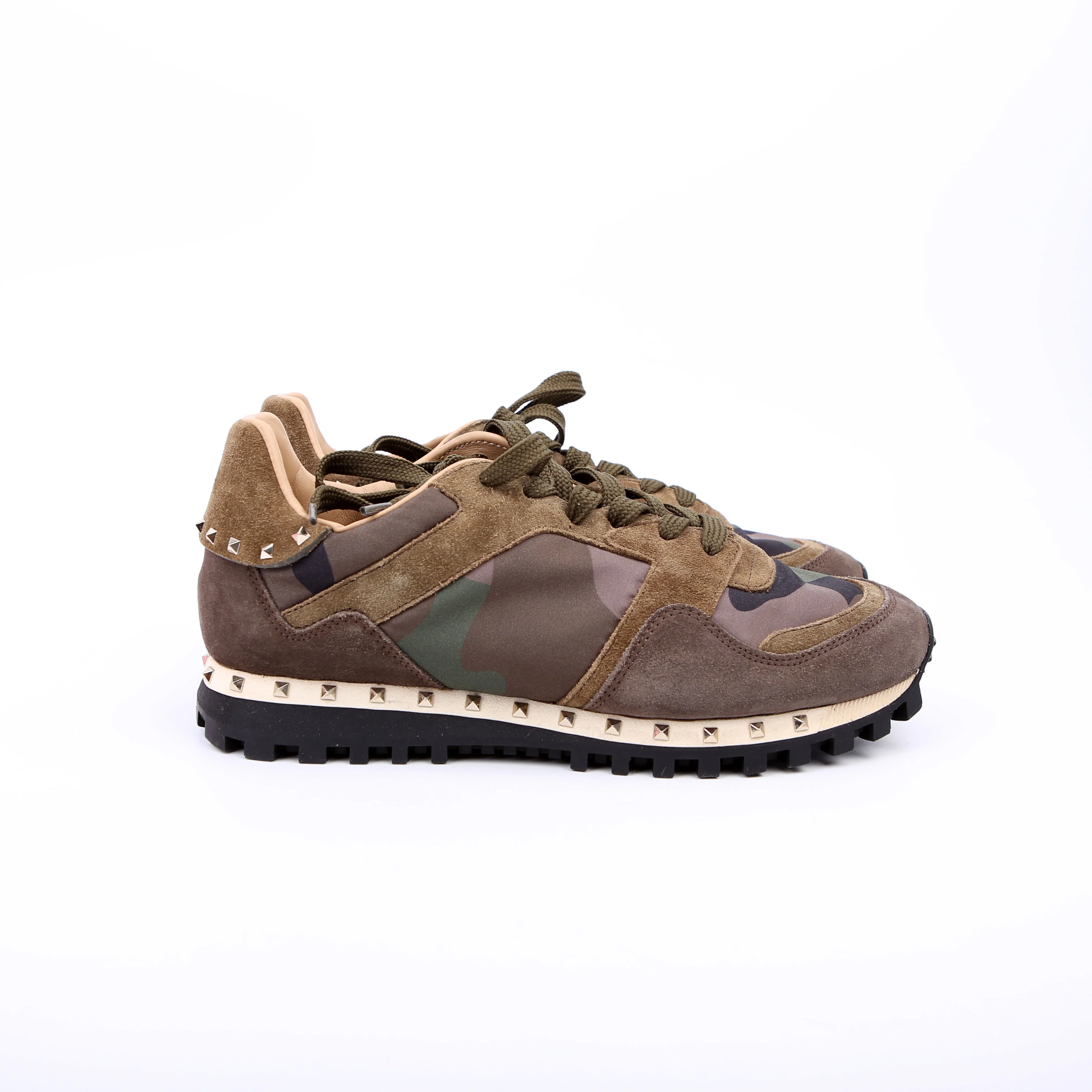 Rockstud Camo Sneakers Size 38 Green - Image 3