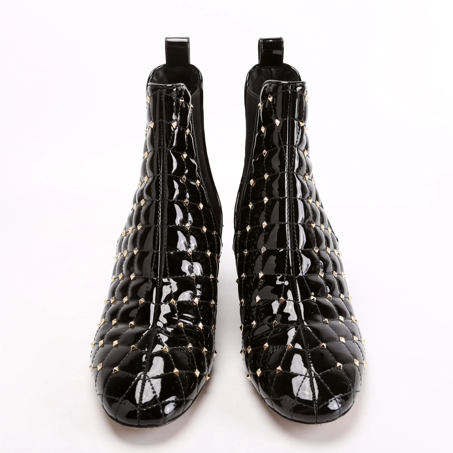 Rockstud Chelsea Boots Patent Size 38.5 Black - Image 2