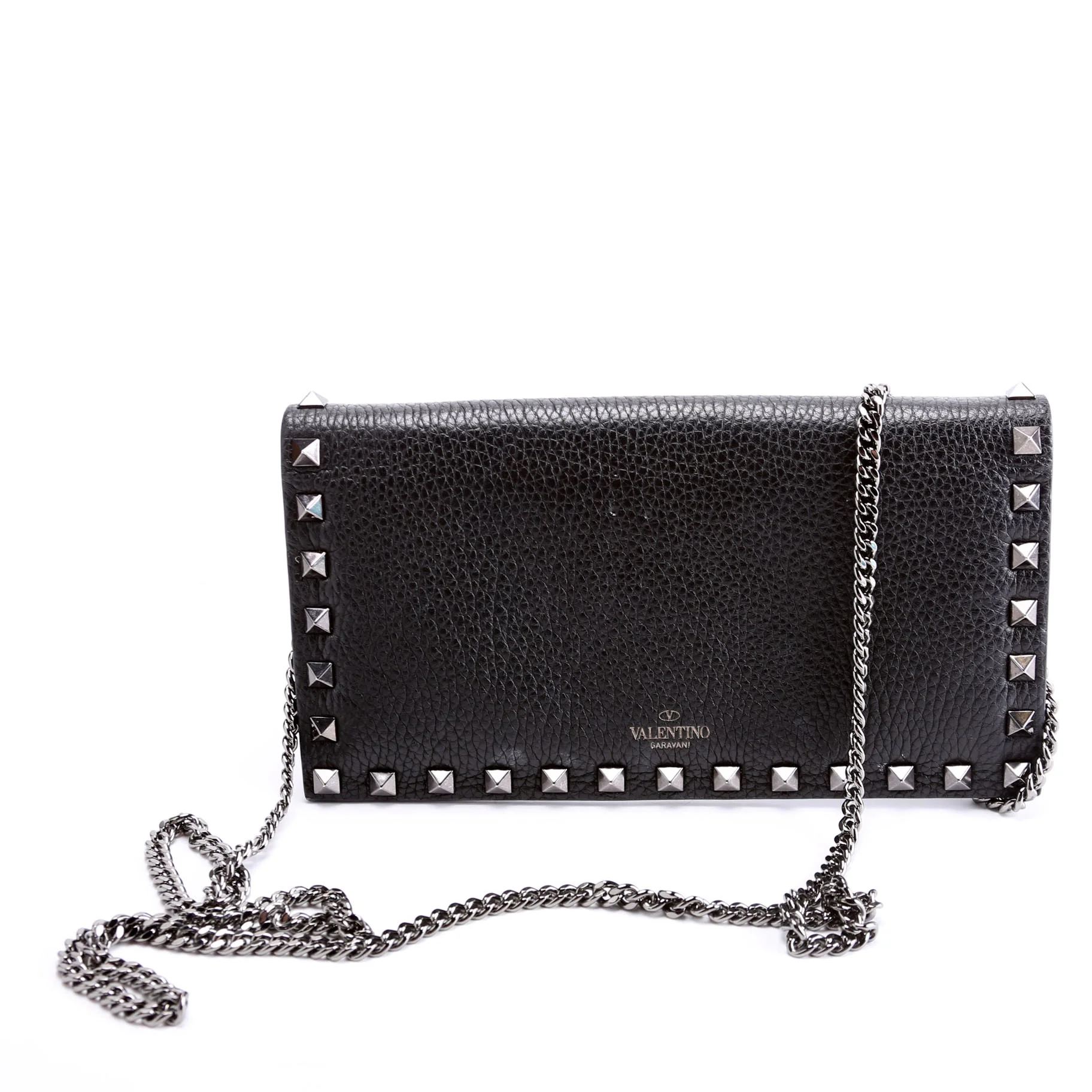 Rockstud Clutch With Chain Black - Image 3
