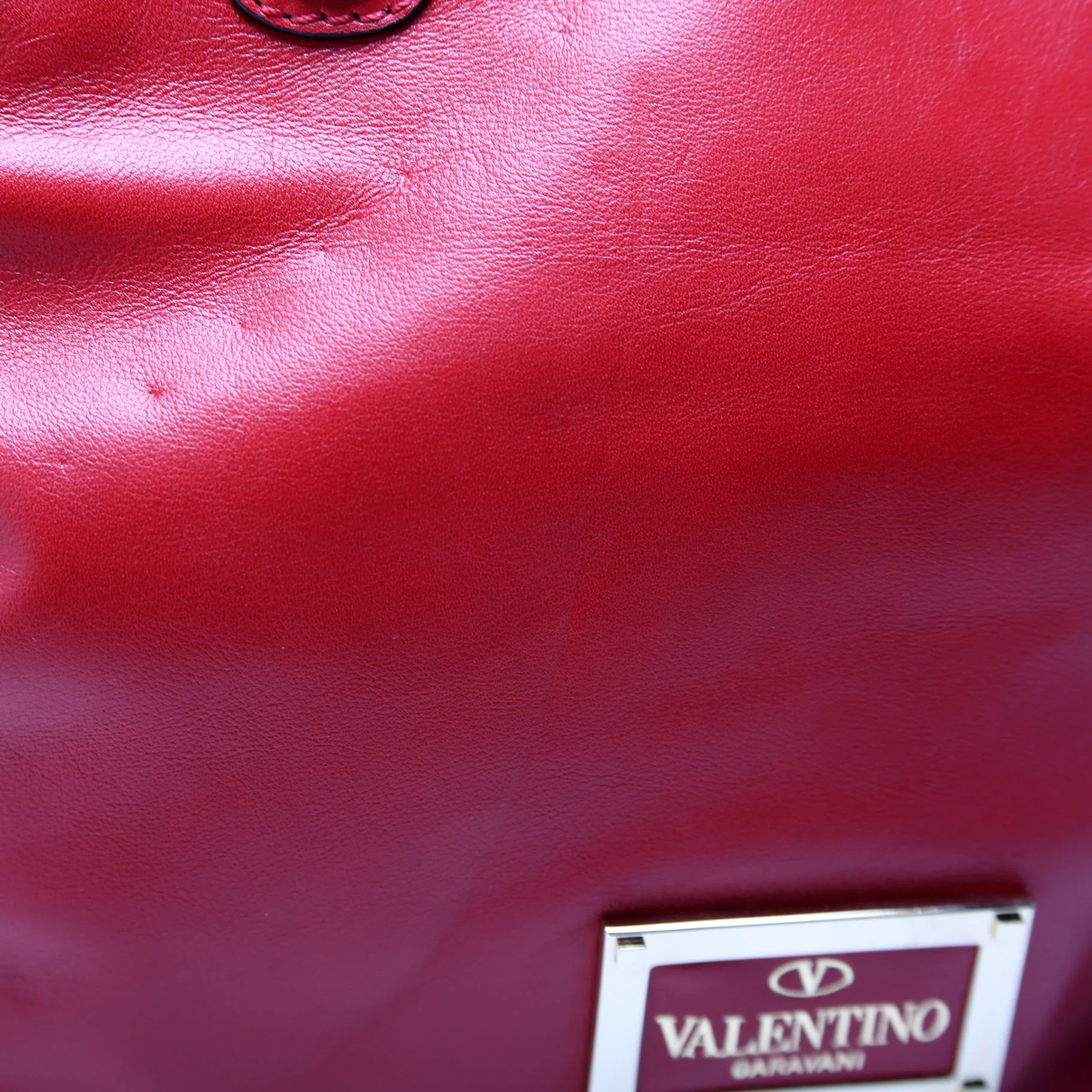 Rockstud Dome Satchel Red - Image 9