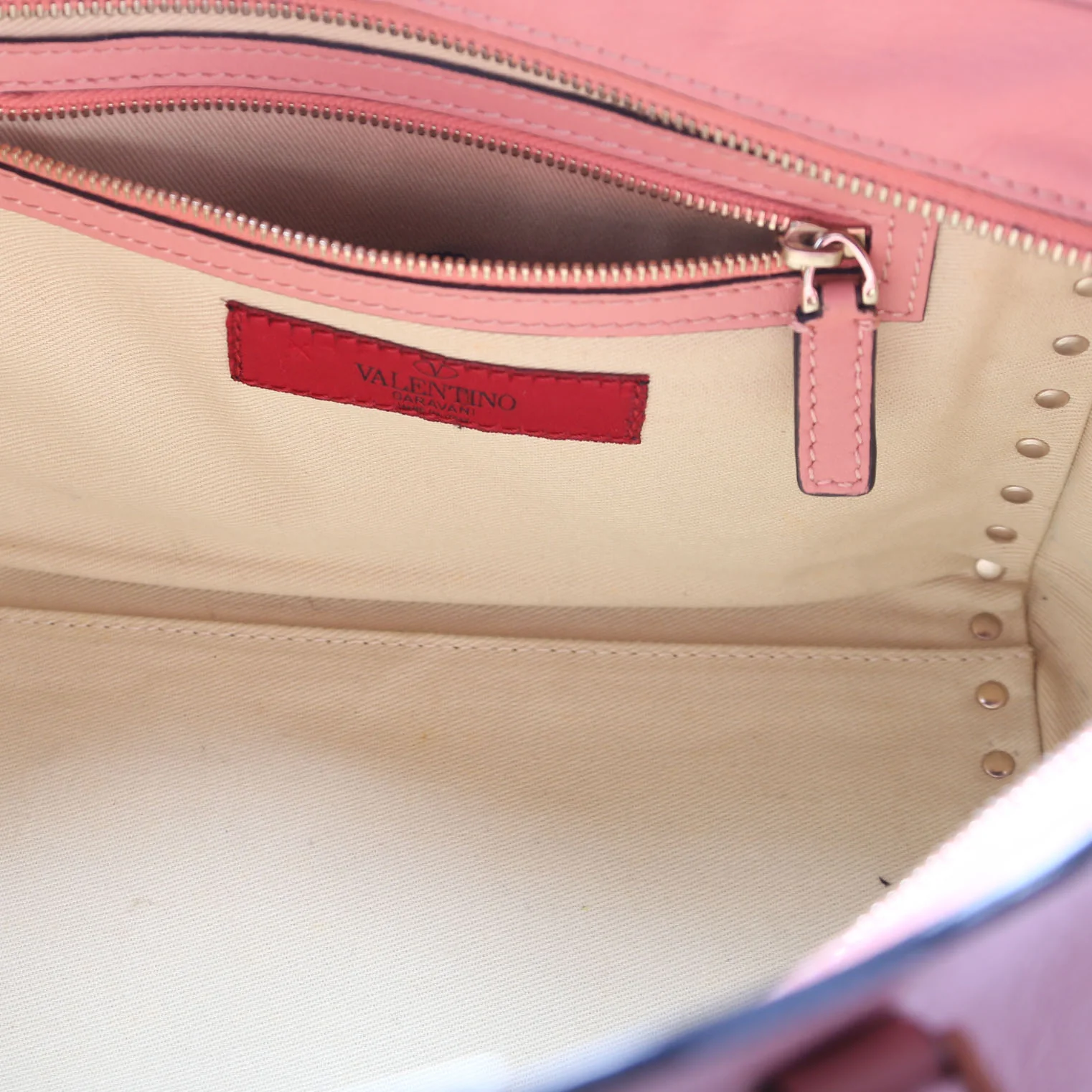 Rockstud Double Handle Tote Small Pink - Image 8