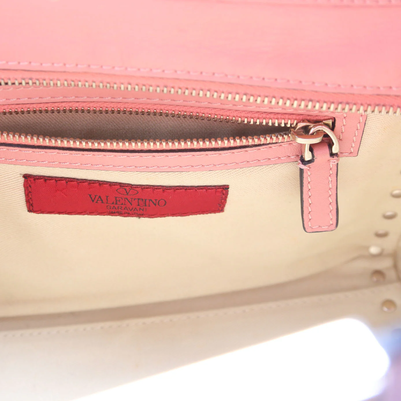 Rockstud Double Handle Tote Small Pink - Image 9