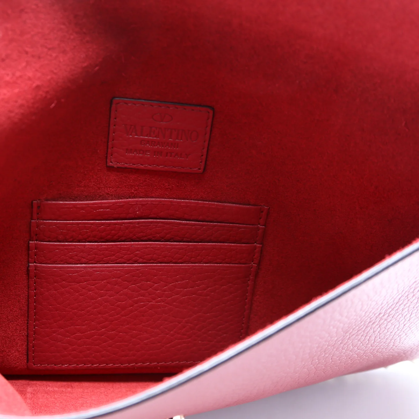 Rockstud Envelope Clutch Burgundy - Image 6