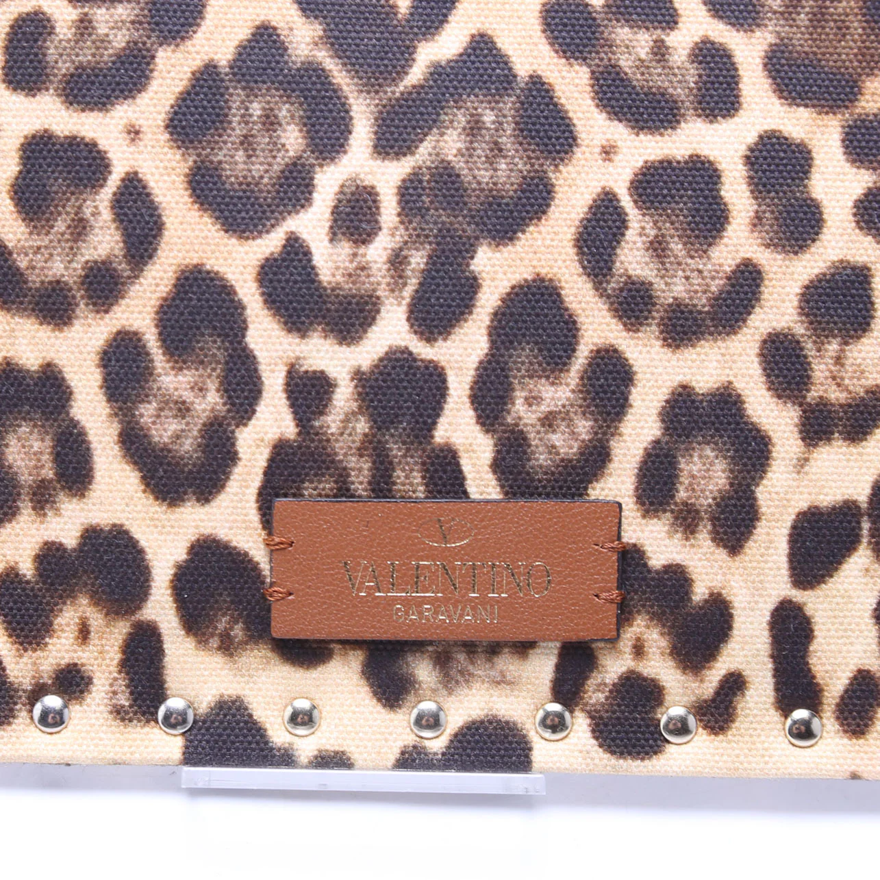 Rockstud Envelope Wristlet Clutch Leopard - Image 6