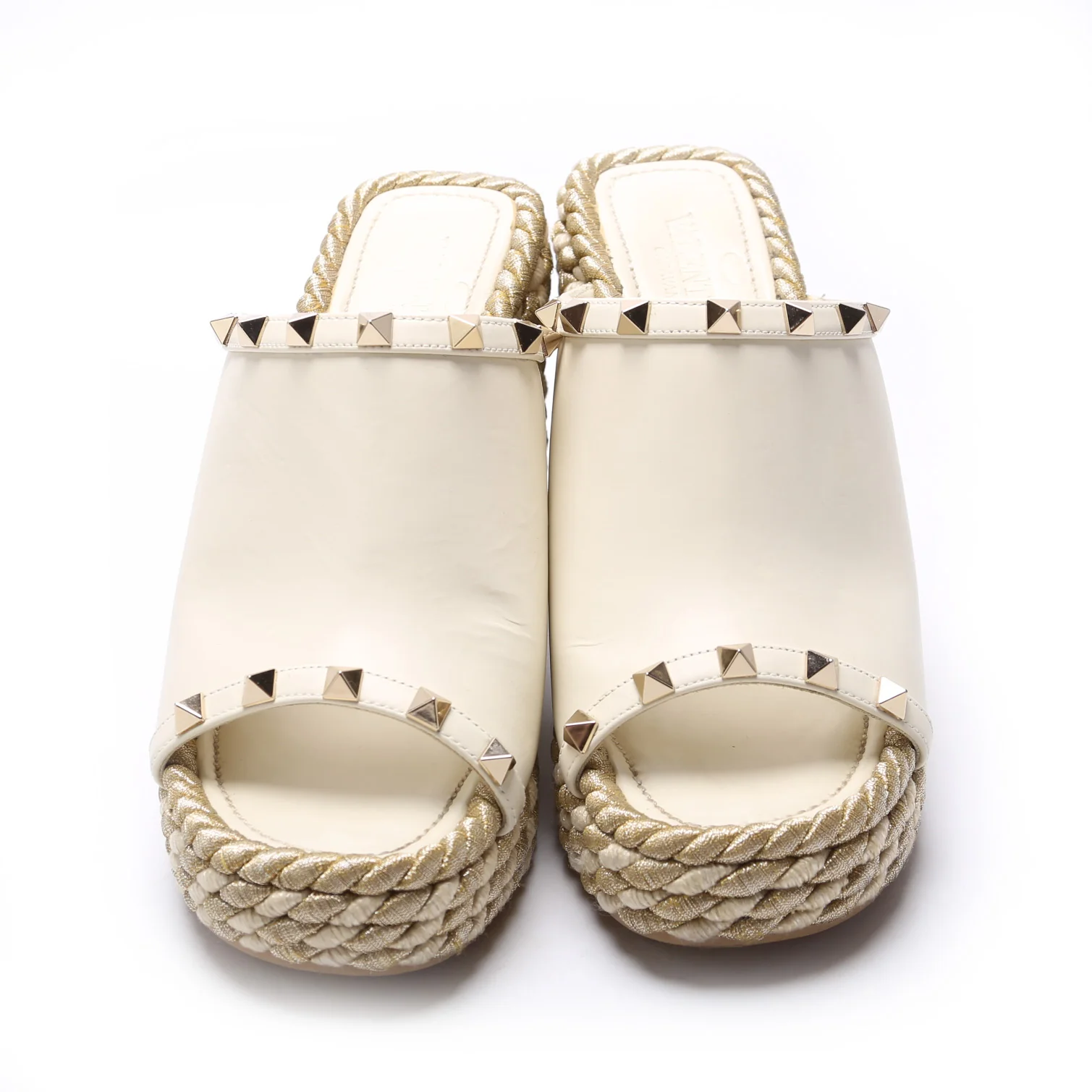 Rockstud Espadrille Wedge Mules Size 37 - Image 2