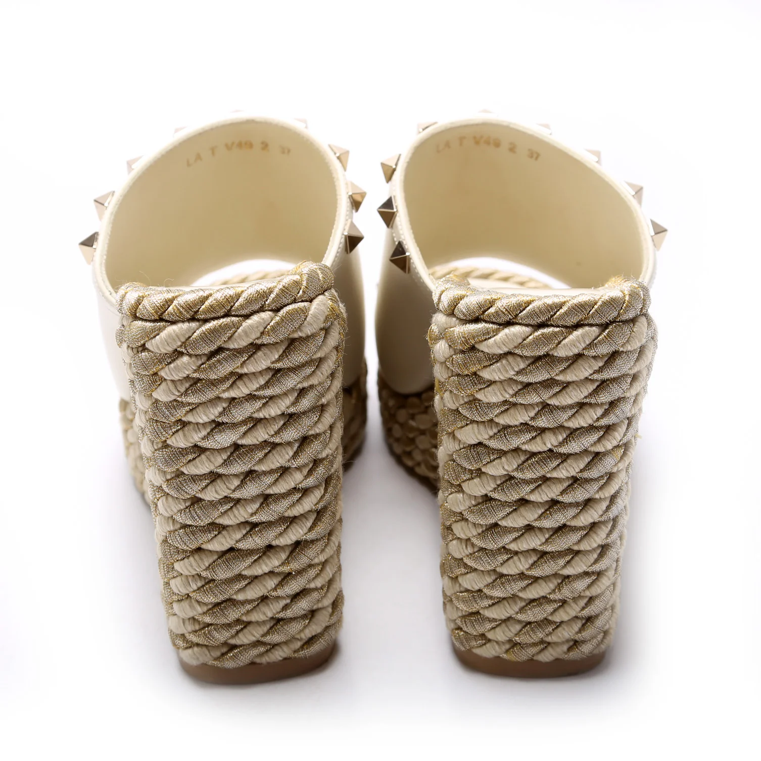 Rockstud Espadrille Wedge Mules Size 37 - Image 4
