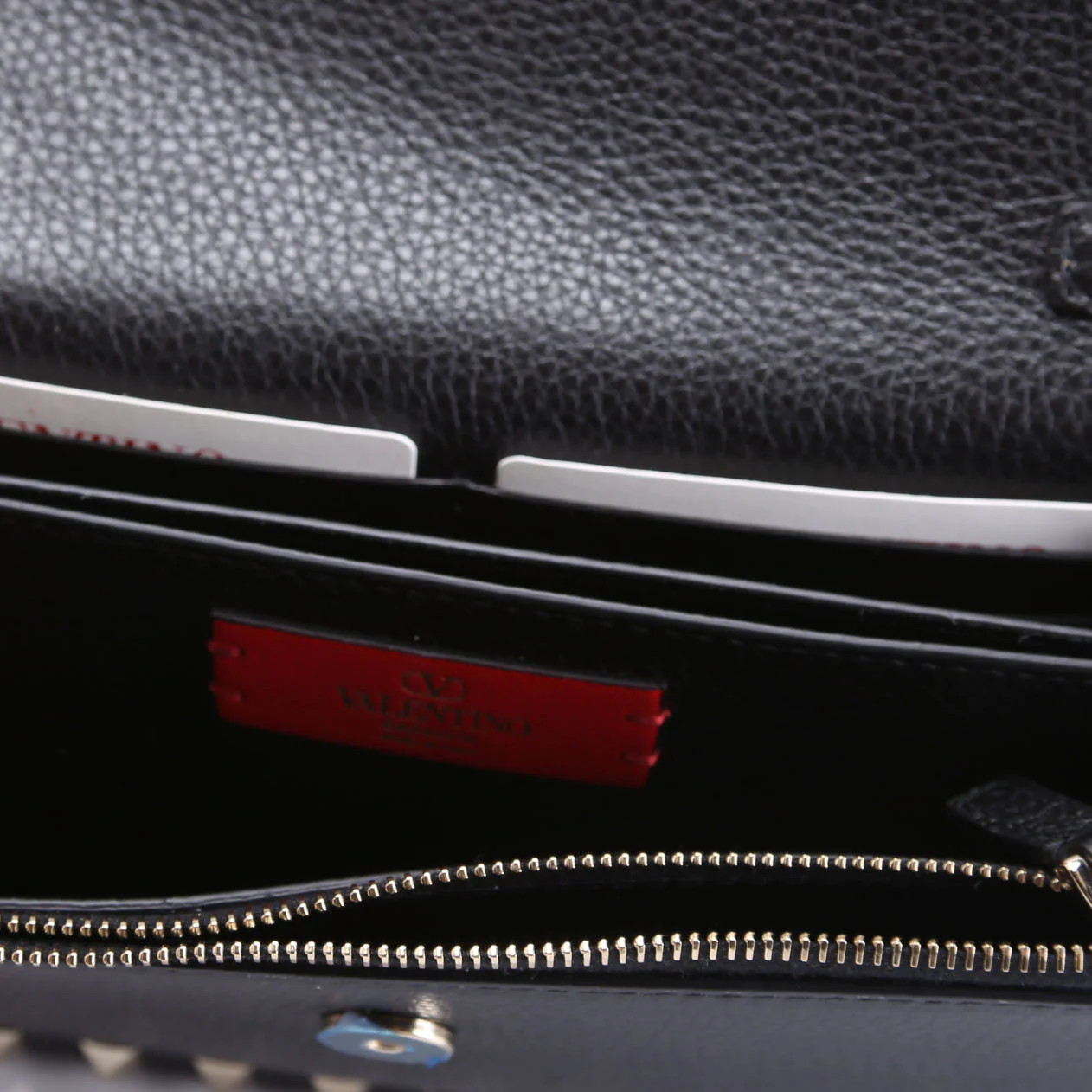 Rockstud Flap Wallet On Chain Black - Image 7