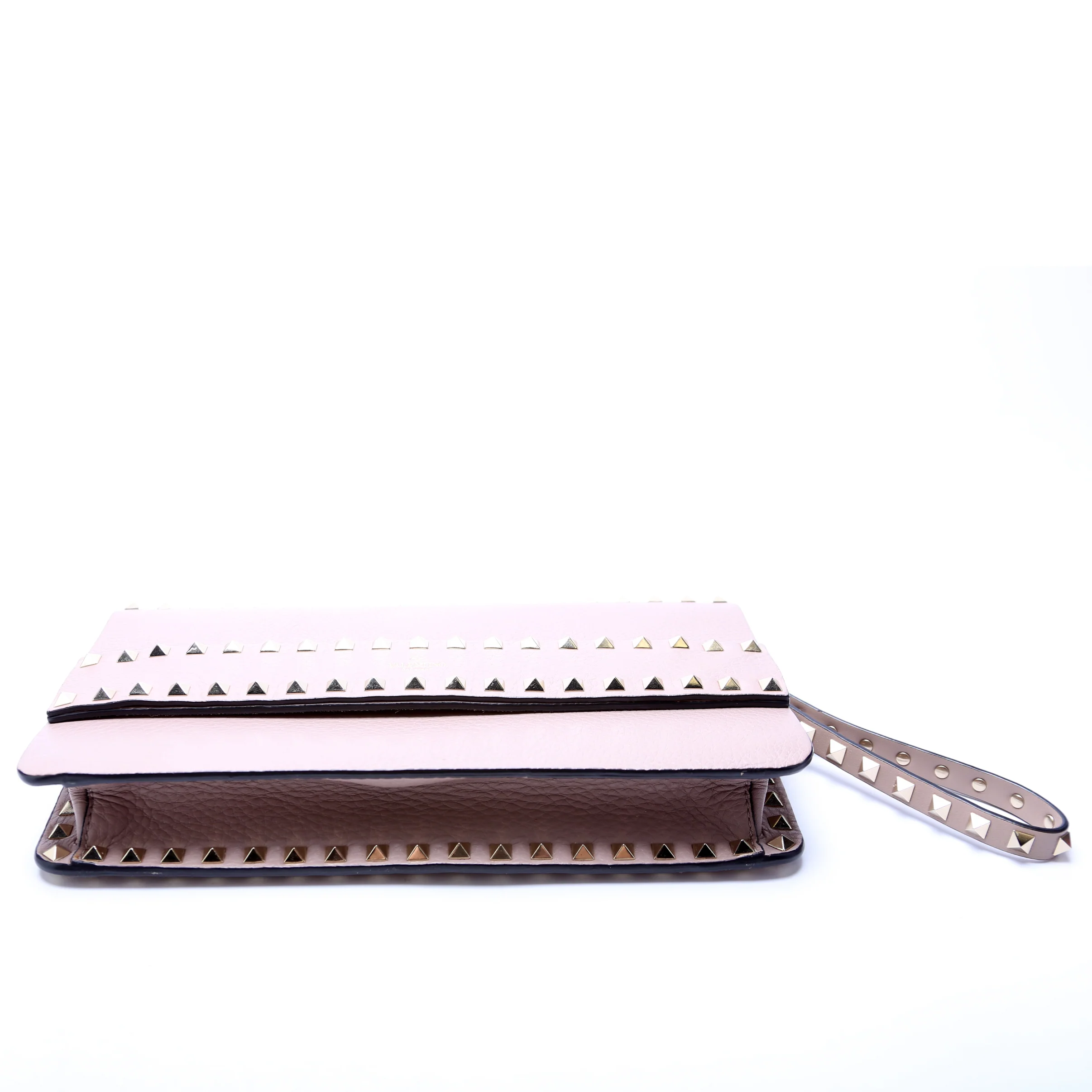Rockstud Flap Wristlet Clutch Taupe - Image 4