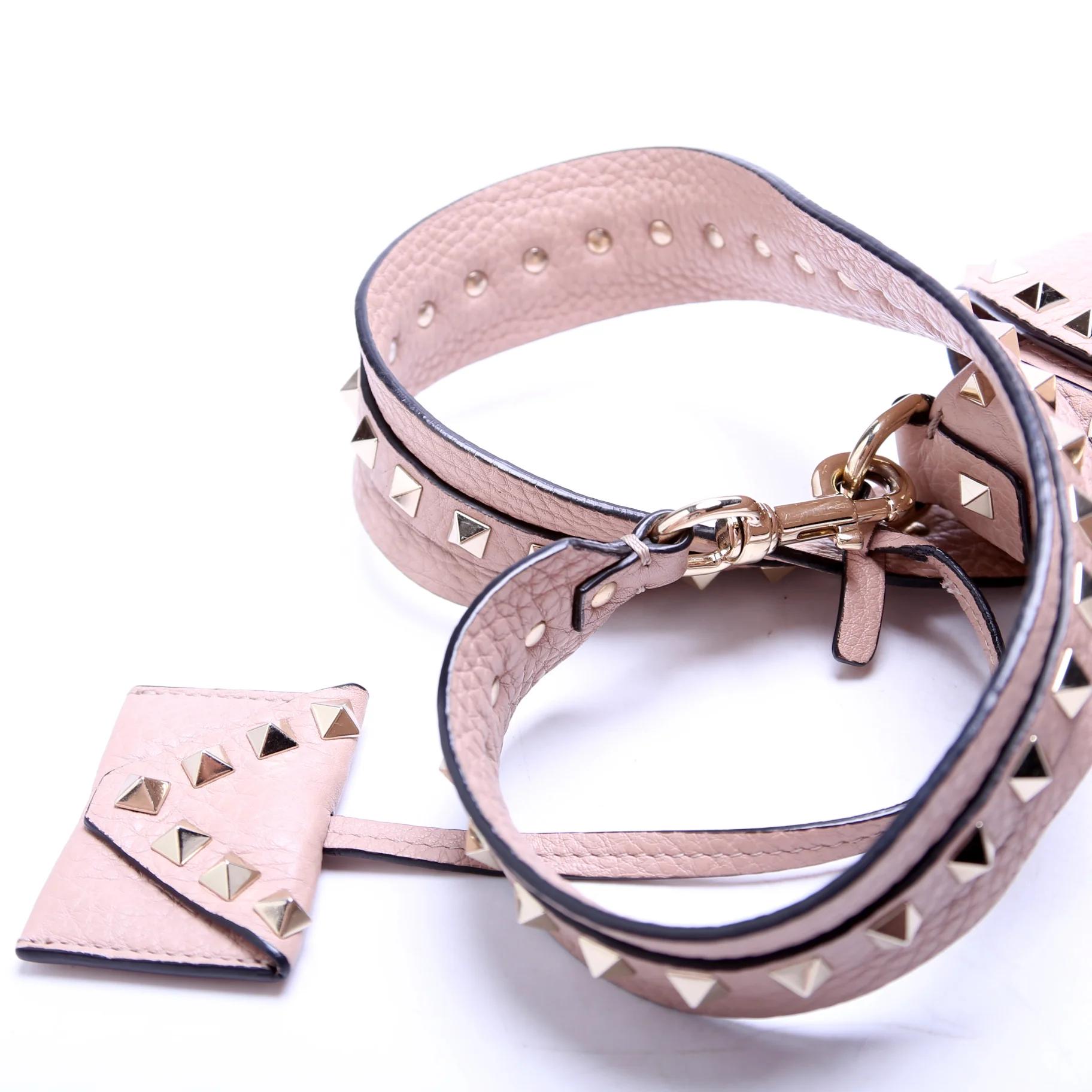 Rockstud Halfmoon Saddle Bag Taupe - Image 7