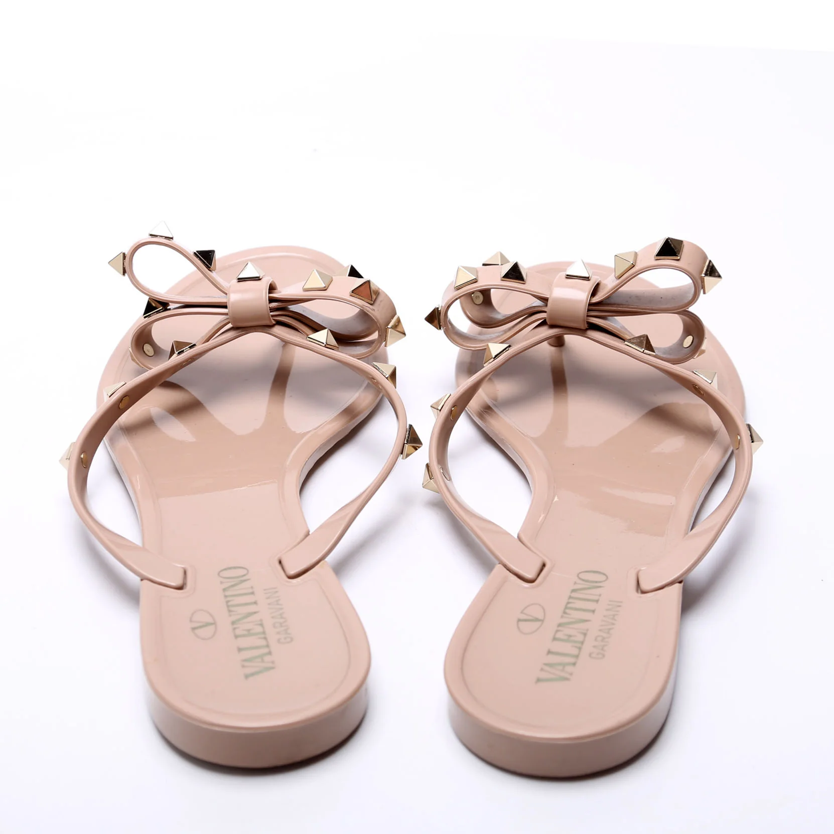 Rockstud Jelly Flip Flops Size 38 Beige - Image 4
