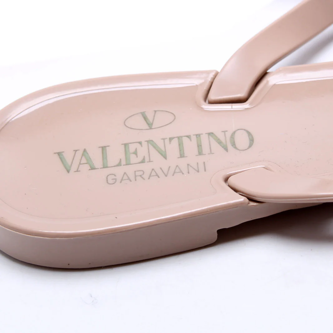 Rockstud Jelly Flip Flops Size 38 Beige - Image 5