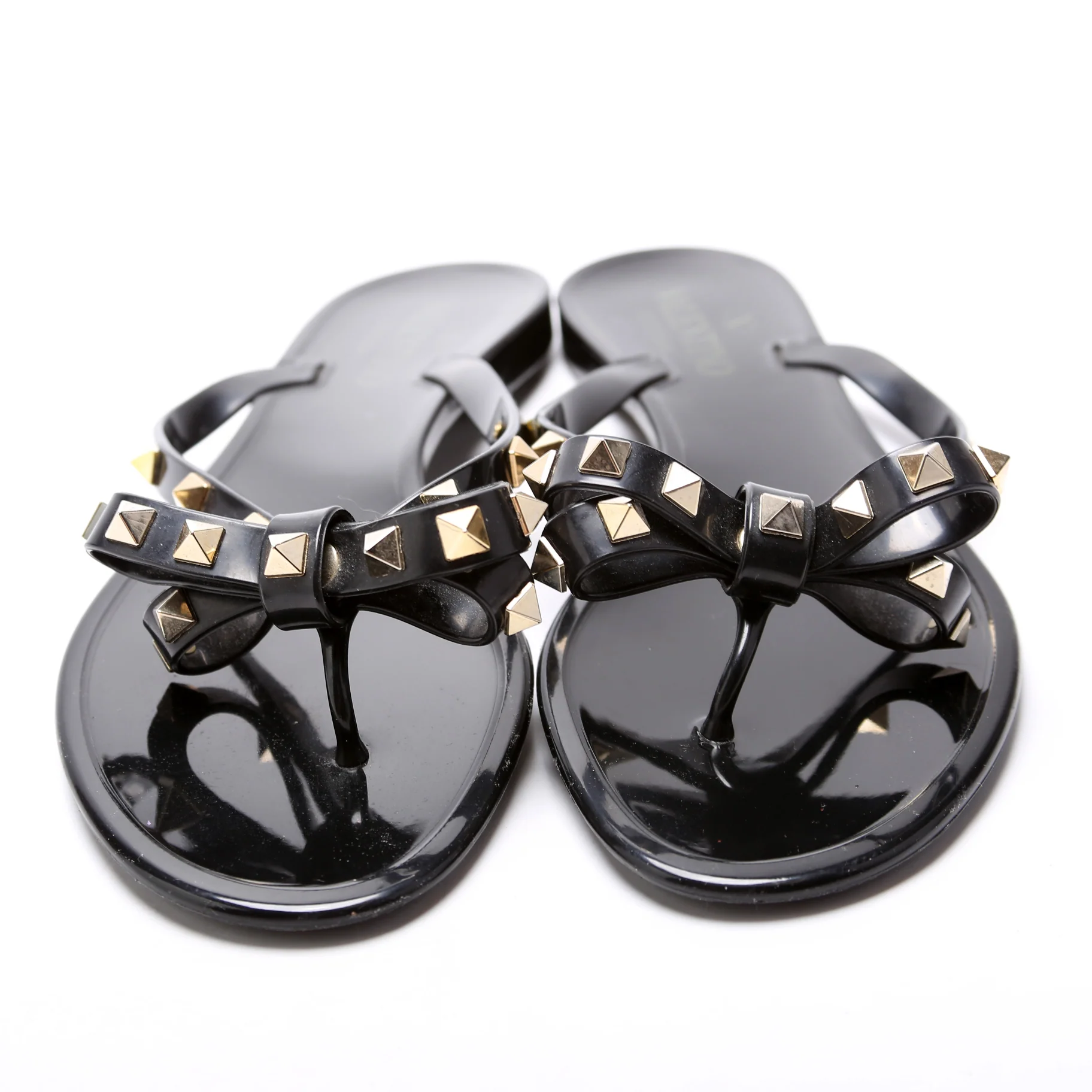 Rockstud Jelly Flip Flops Size 38 Black - Image 2