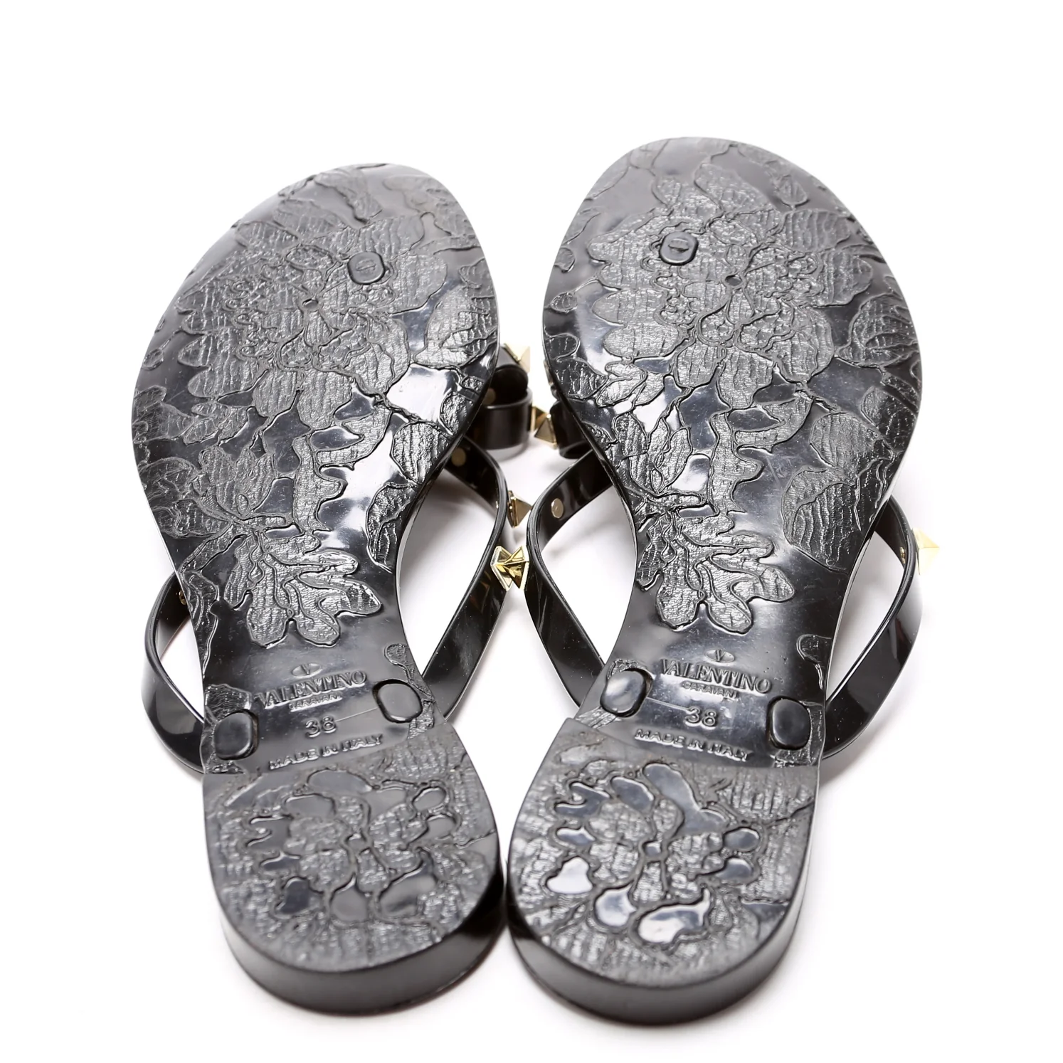 Rockstud Jelly Flip Flops Size 38 Black - Image 6
