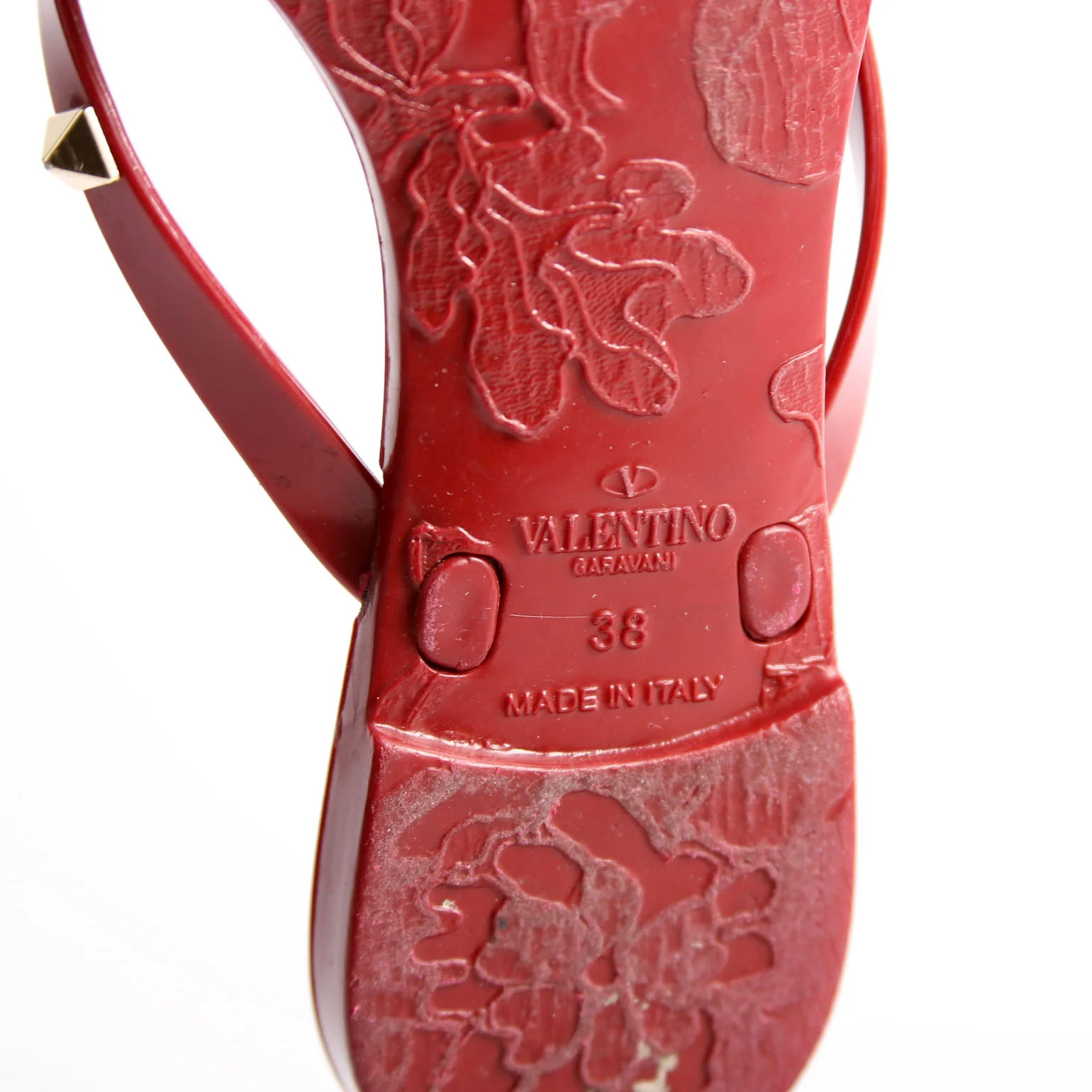 Rockstud Jelly Flip Flops Size 38 Red - Image 10
