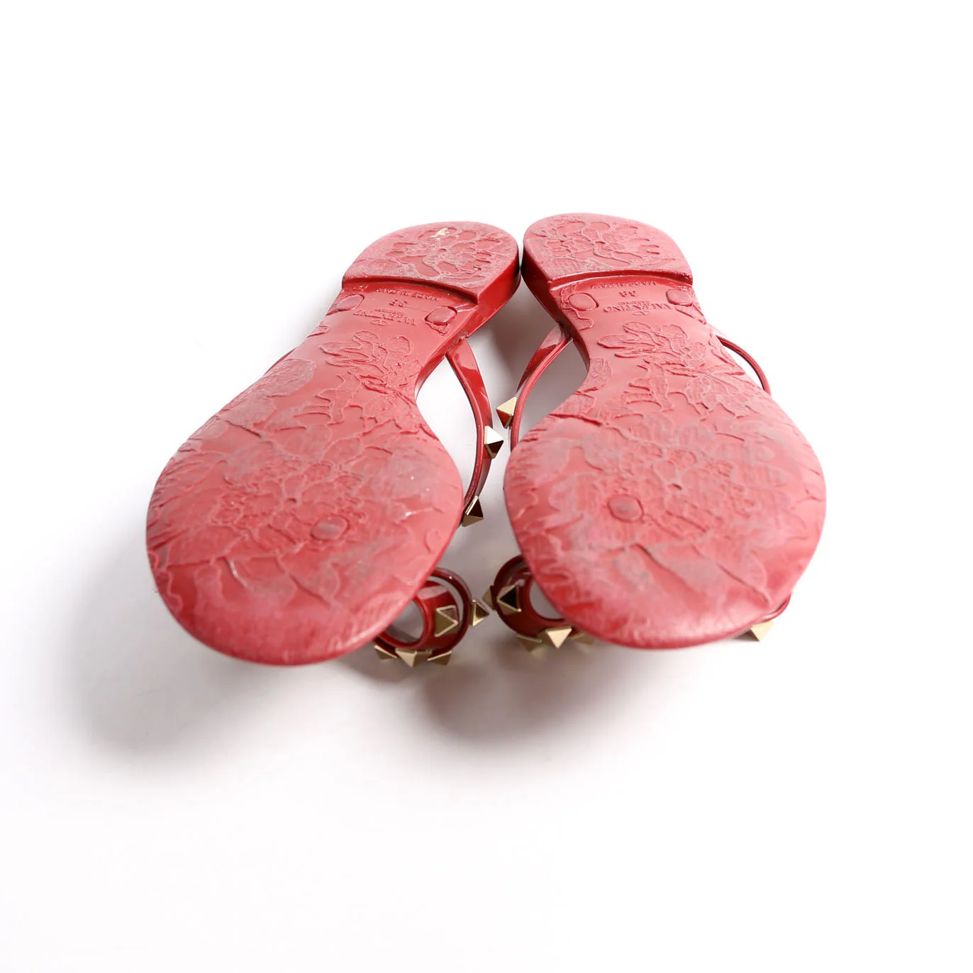 Rockstud Jelly Flip Flops Size 38 Red - Image 11