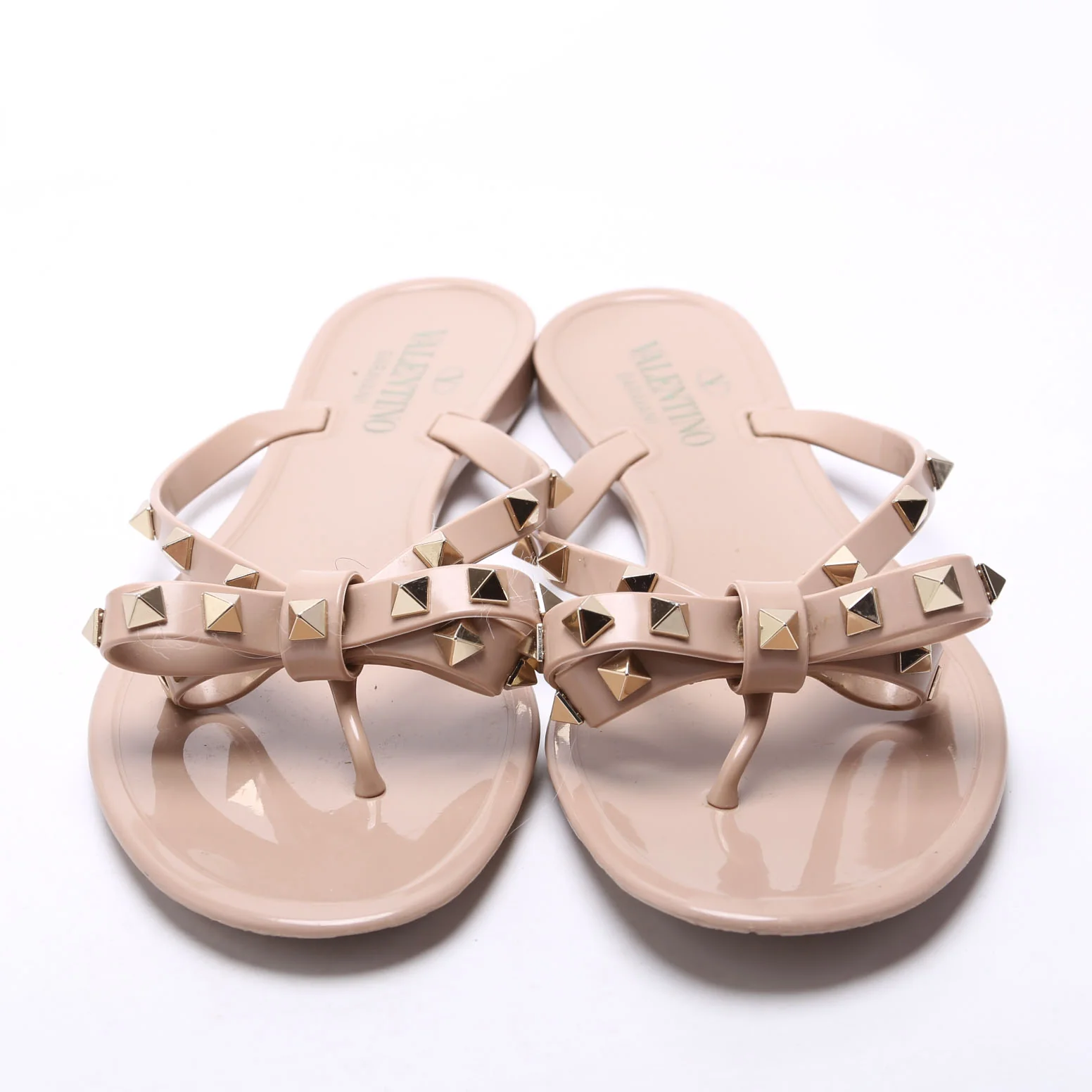 Rockstud Jelly Flip Flops Size 39 Tan - Image 2