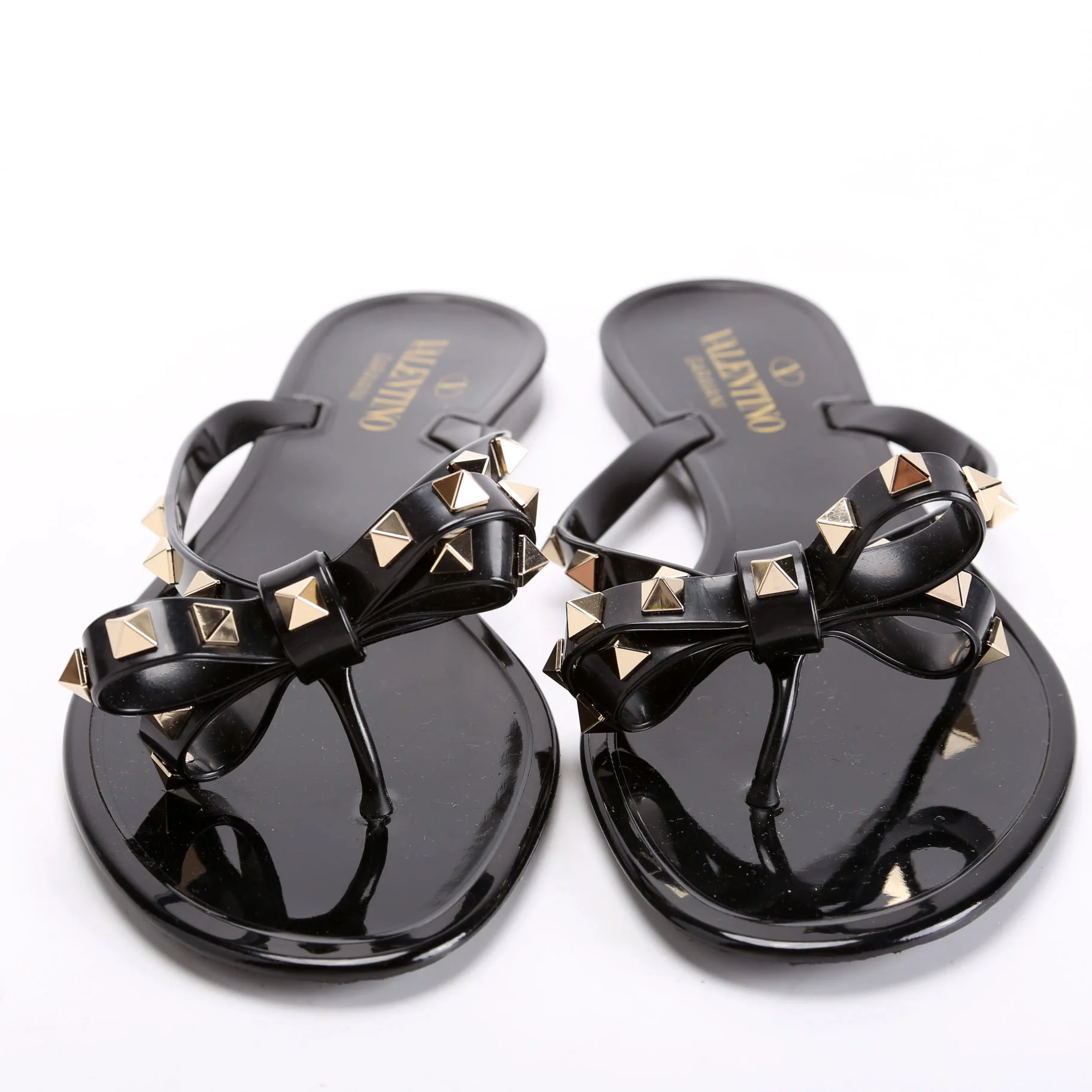 Rockstud Jelly Flip Flops Size 40 Black - Image 2