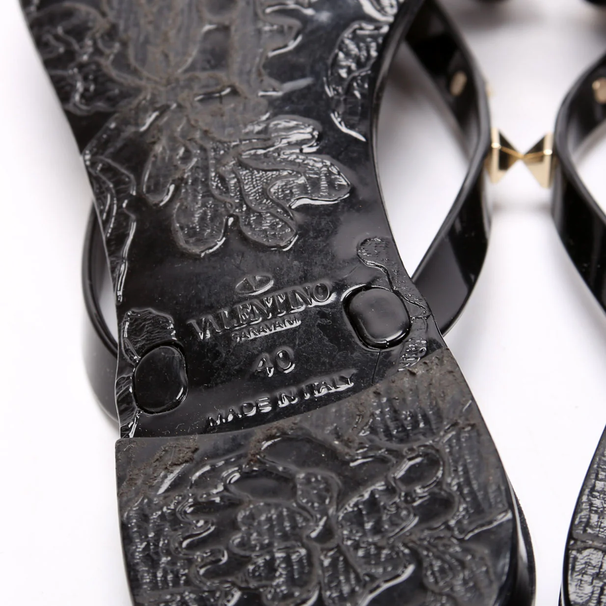 Rockstud Jelly Flip Flops Size 40 Black - Image 7