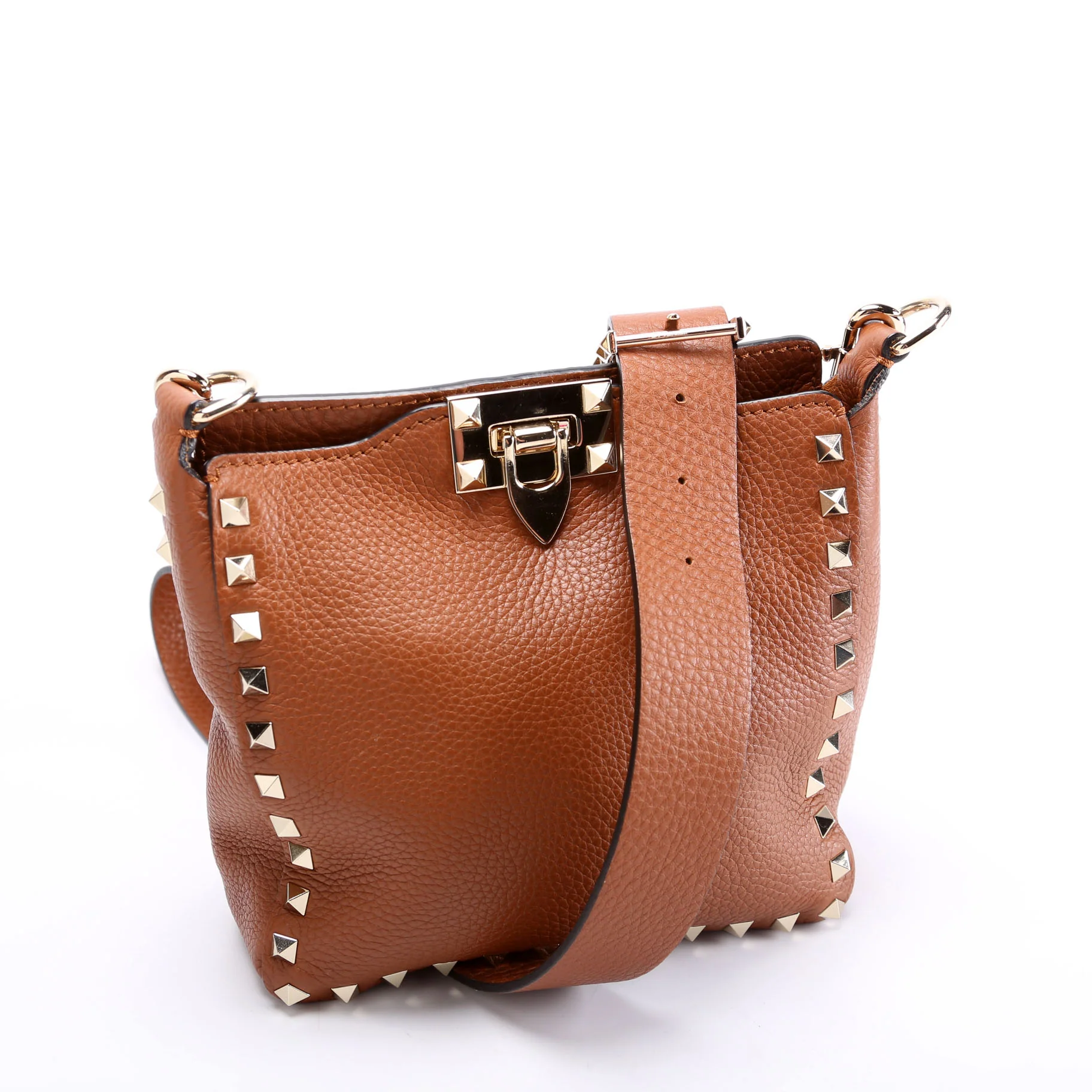 Rockstud Mini Hobo Messenge Brown/Gold - Image 2