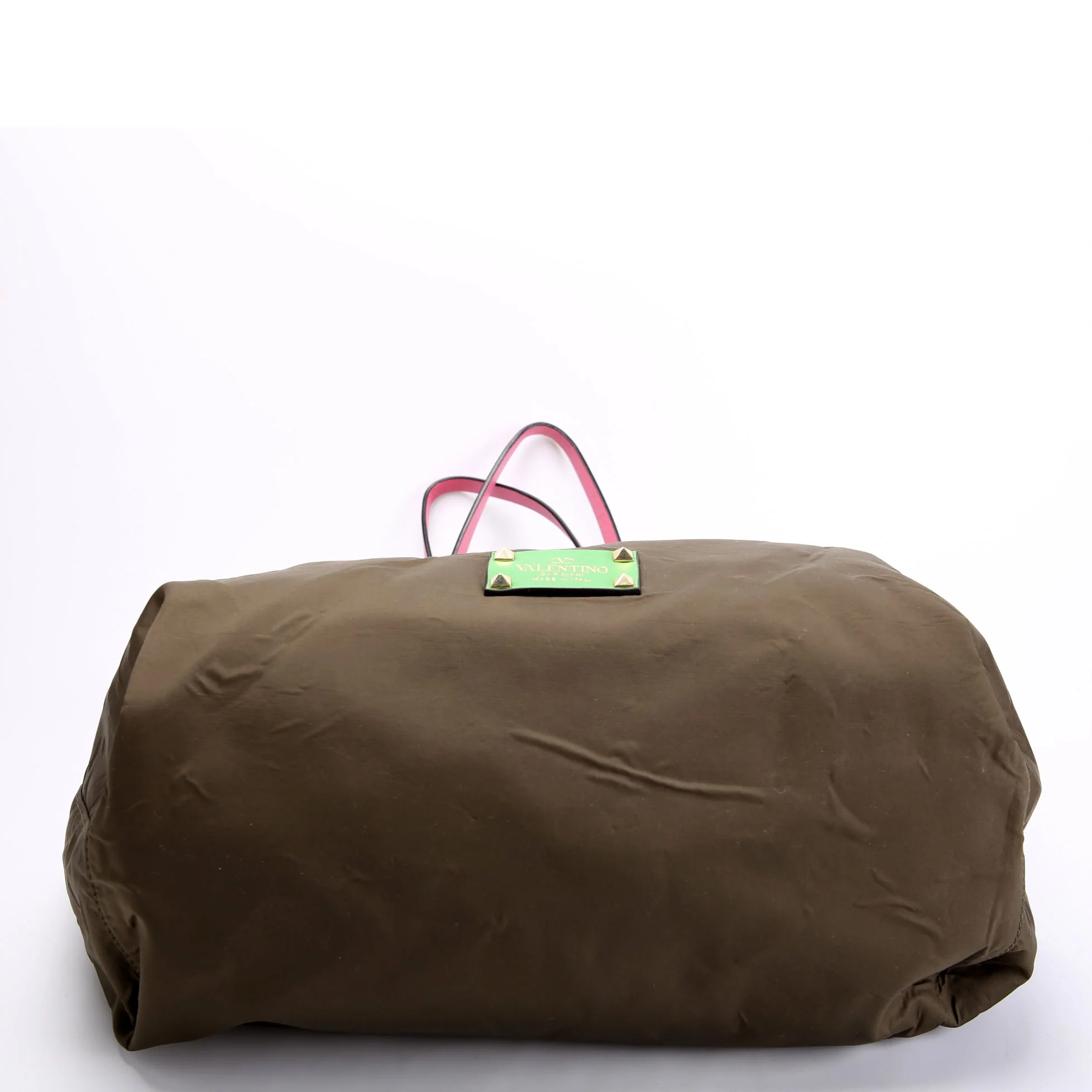 Rockstud Open Reverisble Nylon Tote Green/Multicolor - Image 5