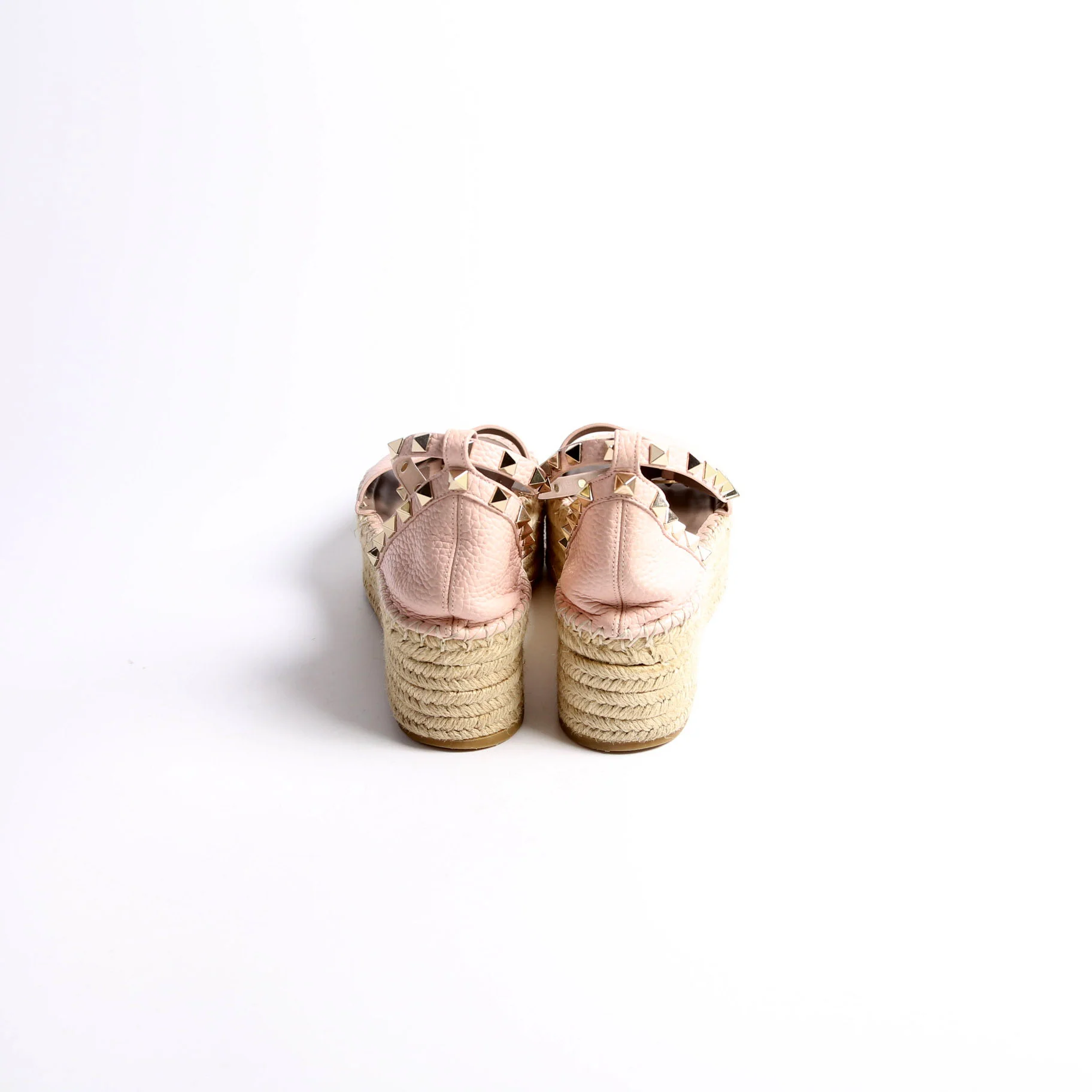 Rockstud Platform Espadrille Sandals Size 36 Pink - Image 4