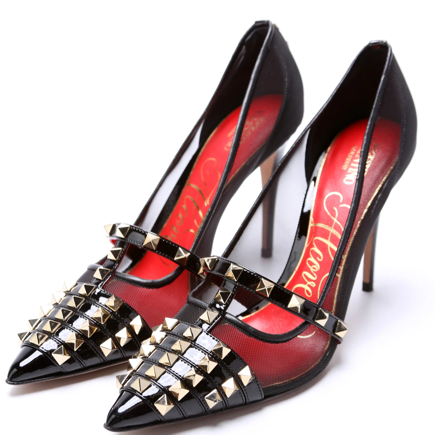 Rockstud Pointed Toe Pumps Size 38.5 - Image 2