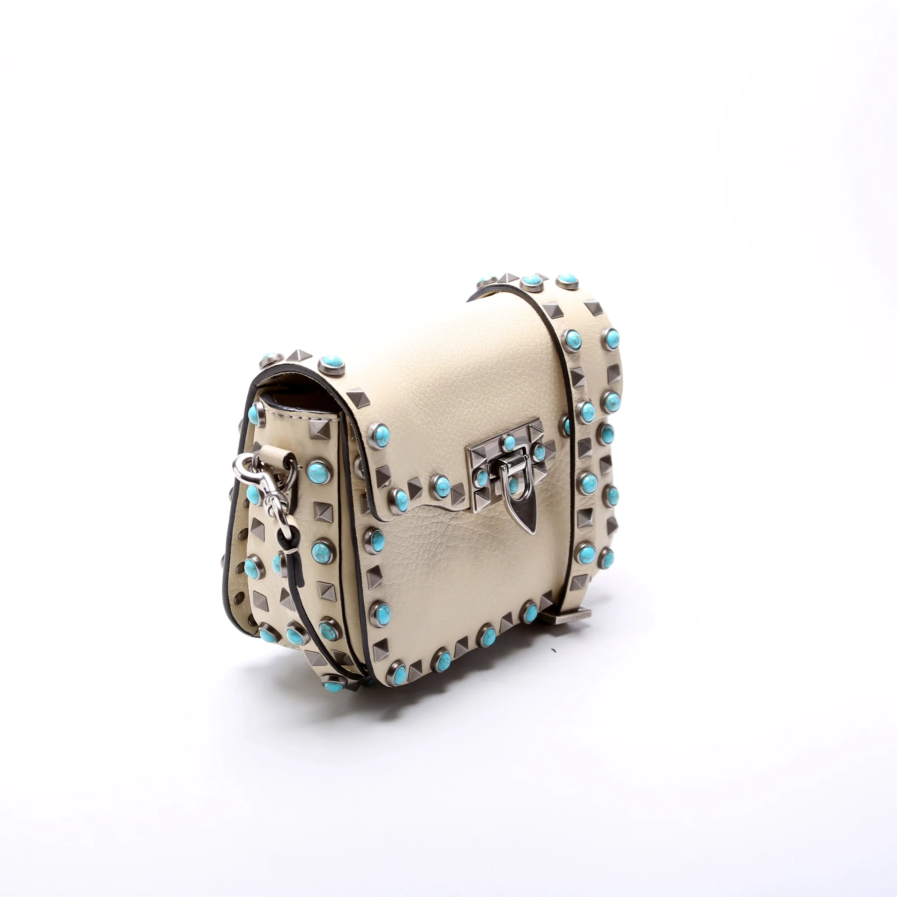 Rockstud Rolling Small Crossbody White - Image 2