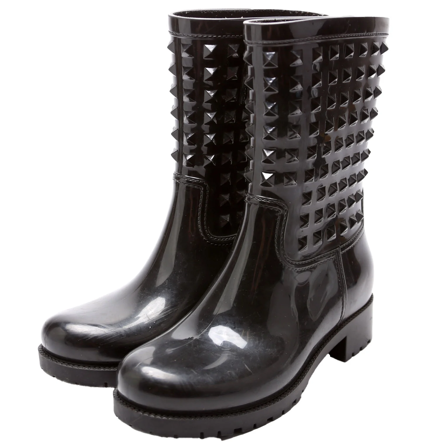 Rockstud Rubber Rain Boots Size 38