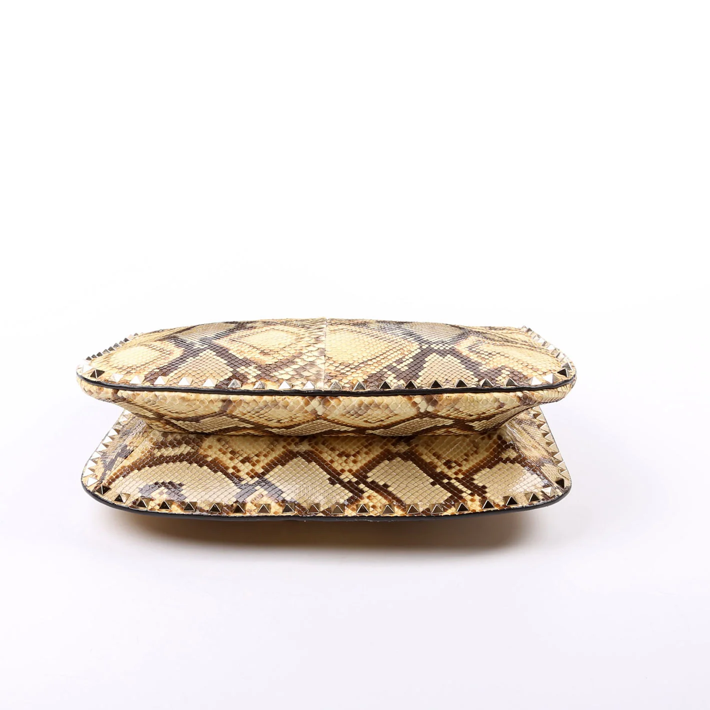 Rockstud Shoulder Snakeskin Satchel - Image 3