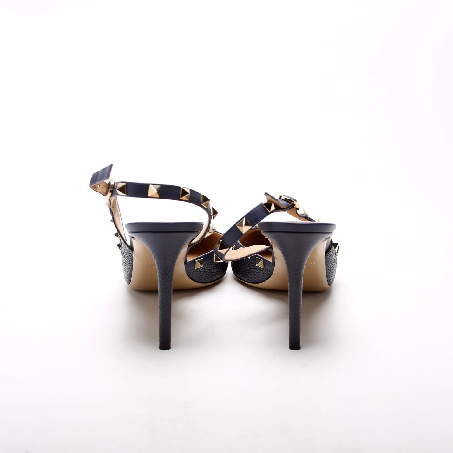 Rockstud Slingback Pumps Size 40.5 Navy - Image 3