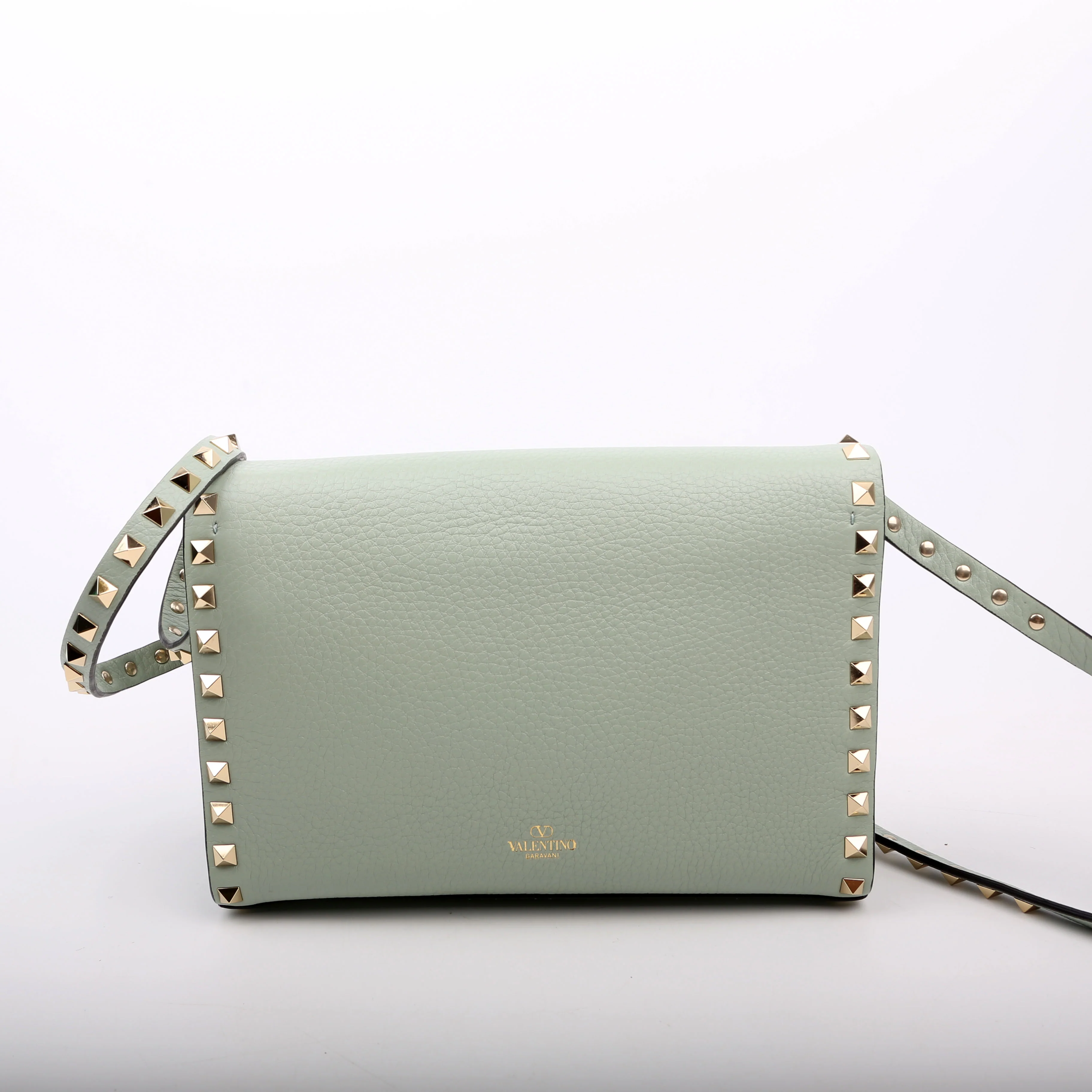 Rockstud Small Flip Lock Crossbody Teal - Image 3