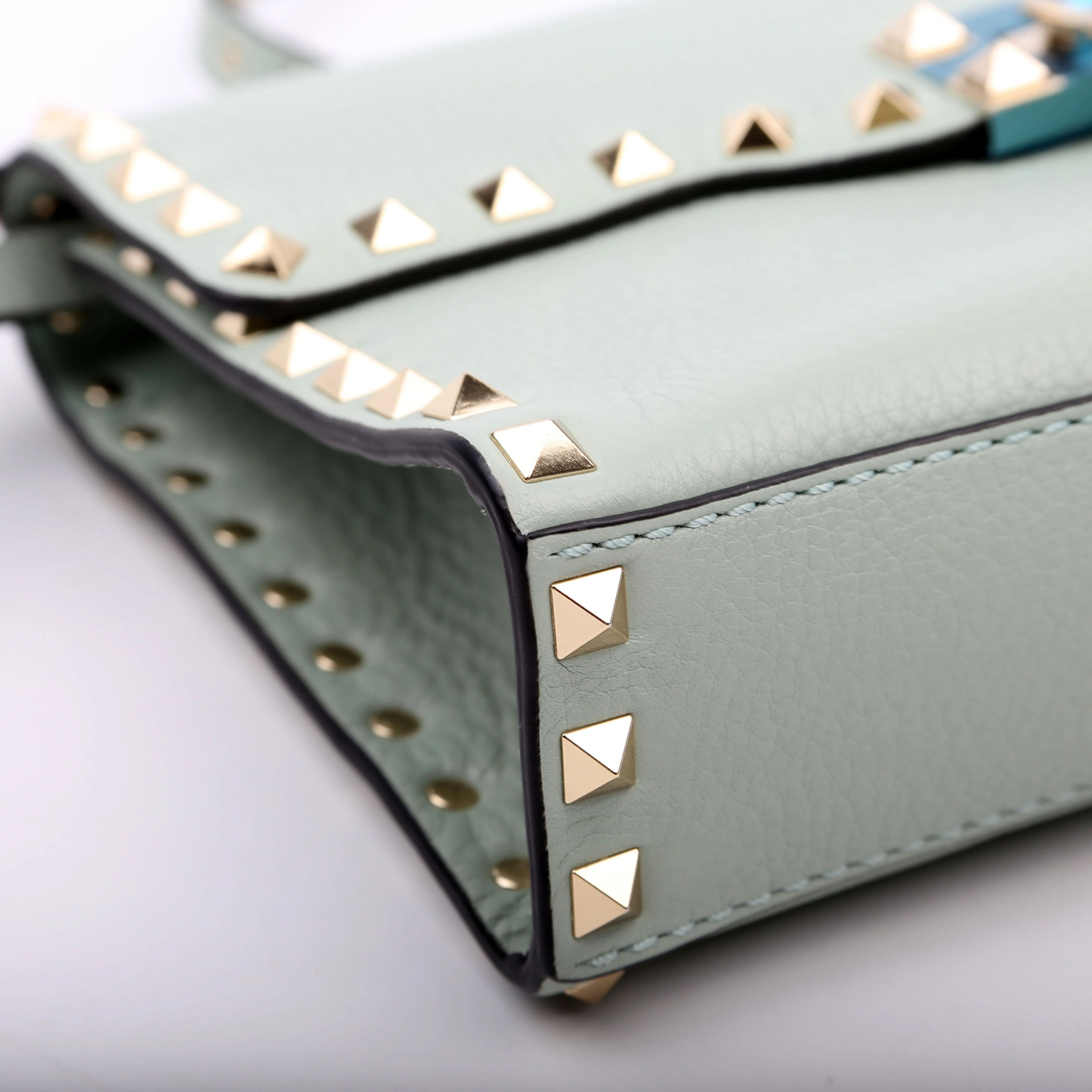 Rockstud Small Flip Lock Crossbody Teal - Image 5
