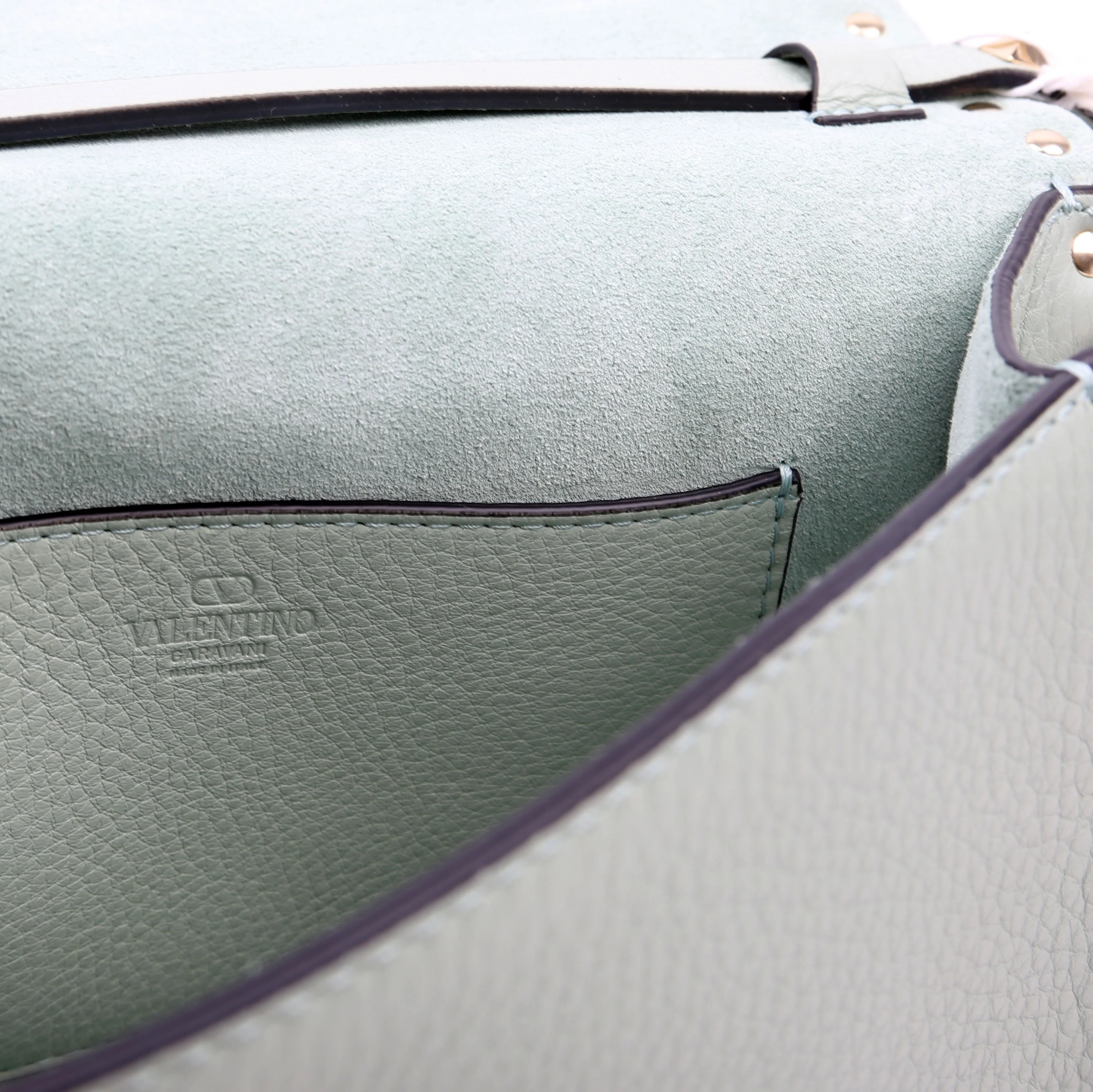 Rockstud Small Flip Lock Crossbody Teal - Image 9