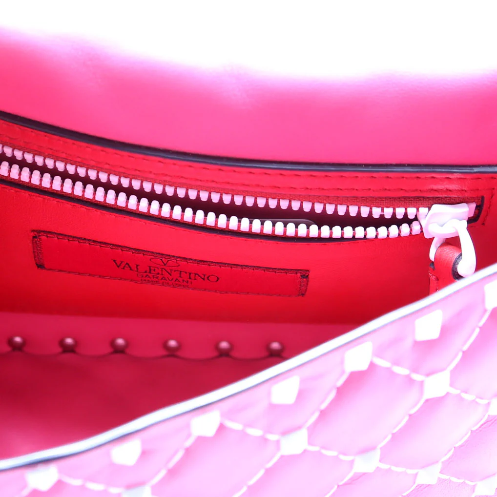 Rockstud Spike Bag Small Pink - Image 8