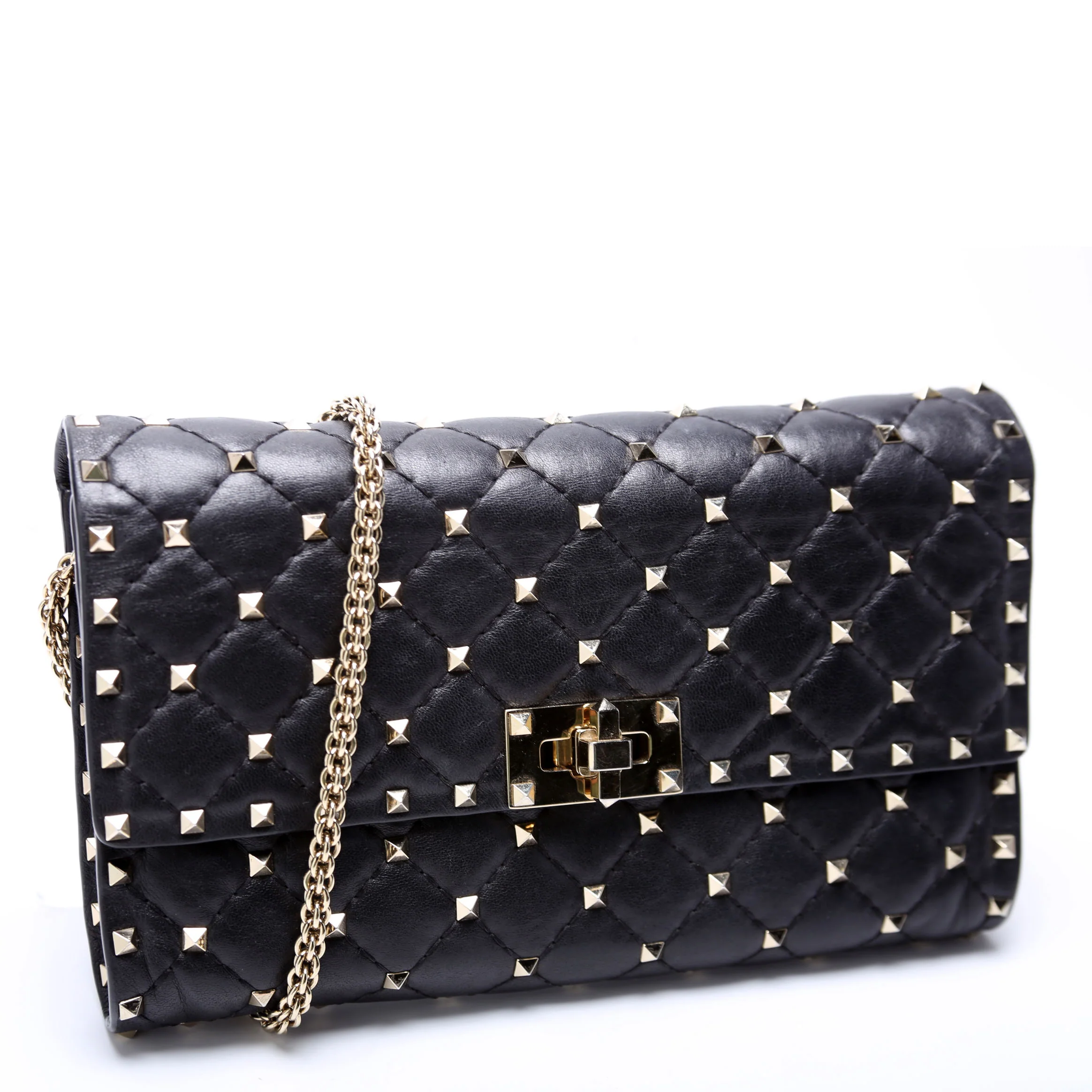 Rockstud Spike Chain Wallet Black - Image 2