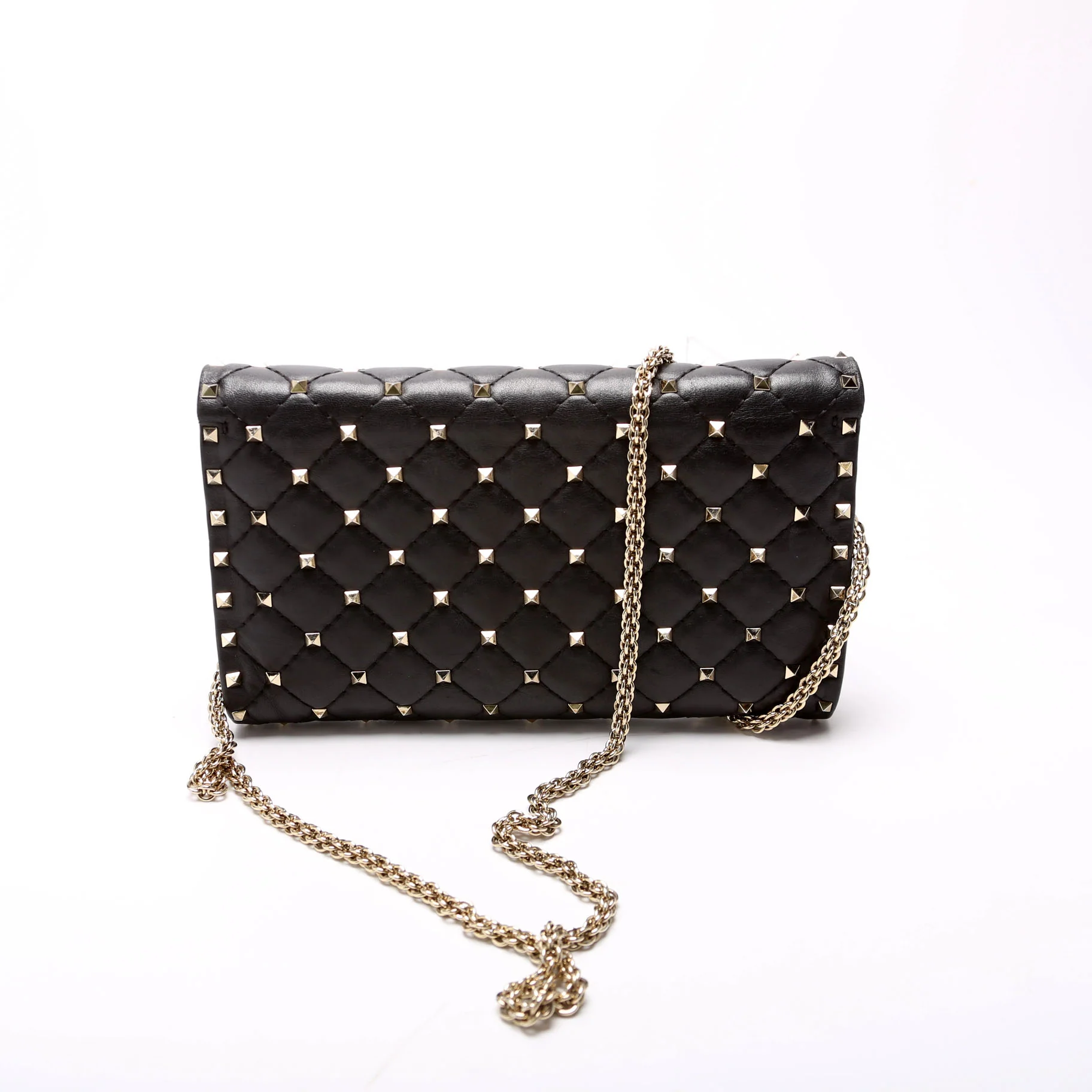 Rockstud Spike Chain Wallet Black - Image 3
