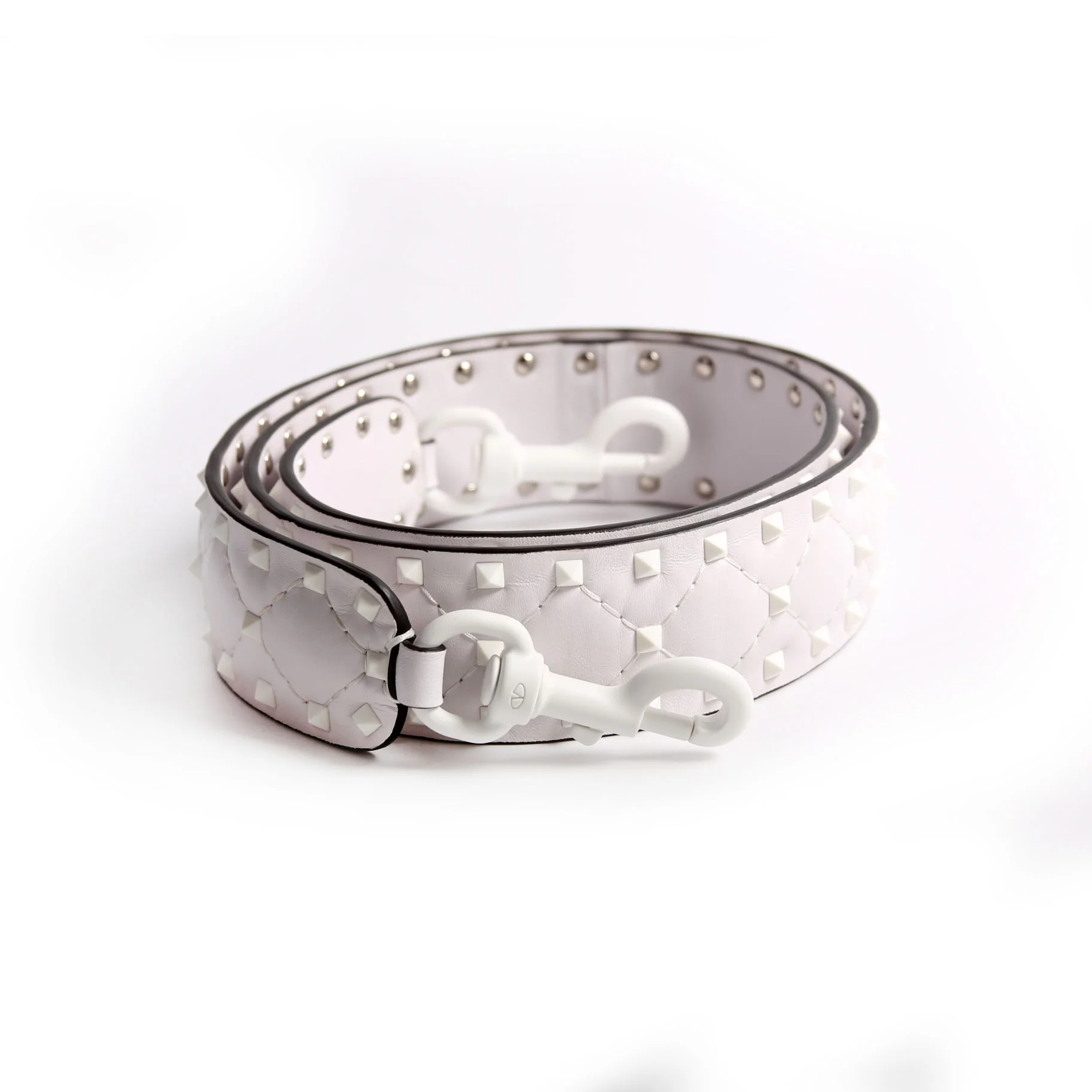 Rockstud Spike Shoulder Strap White - Image 2