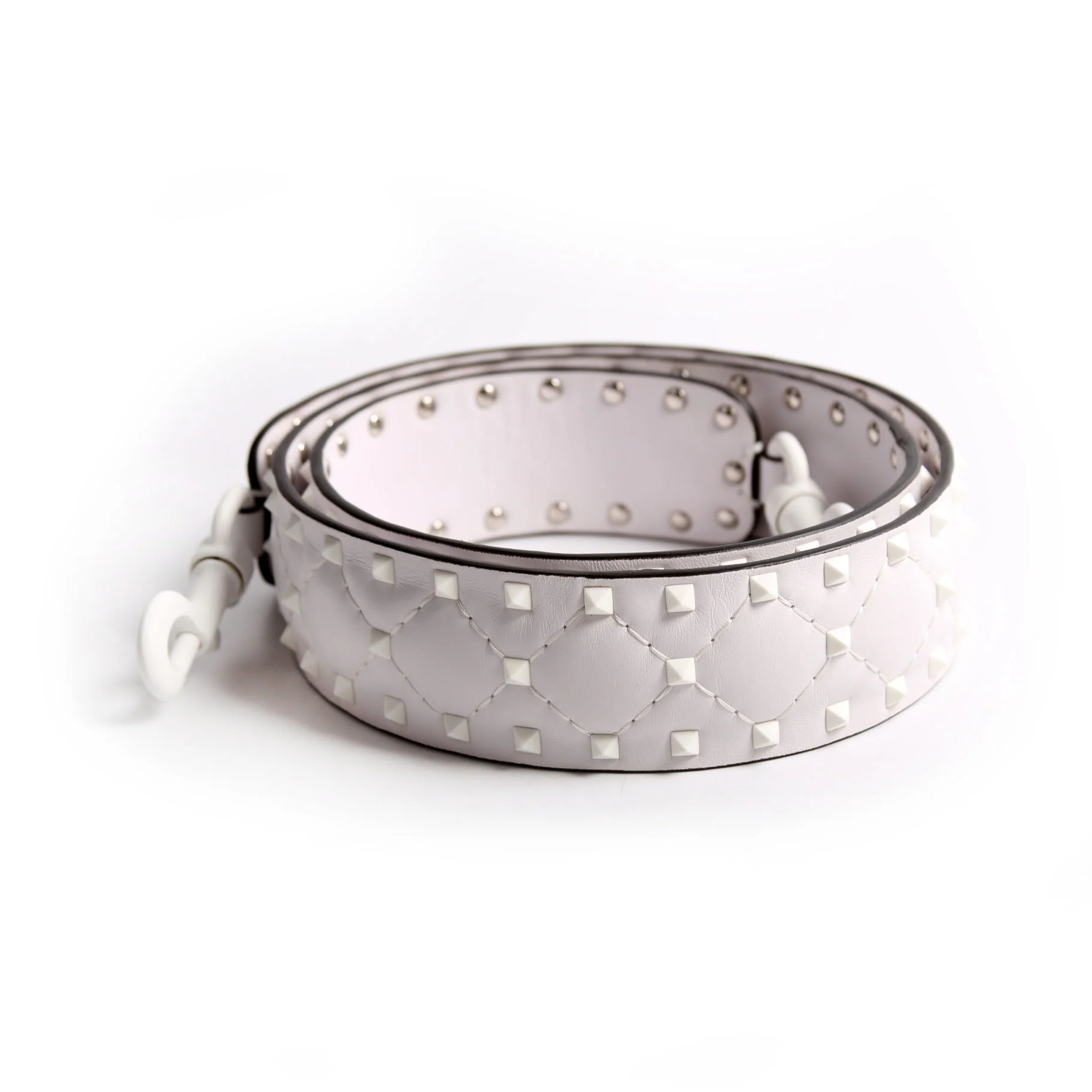 Rockstud Spike Shoulder Strap White - Image 3